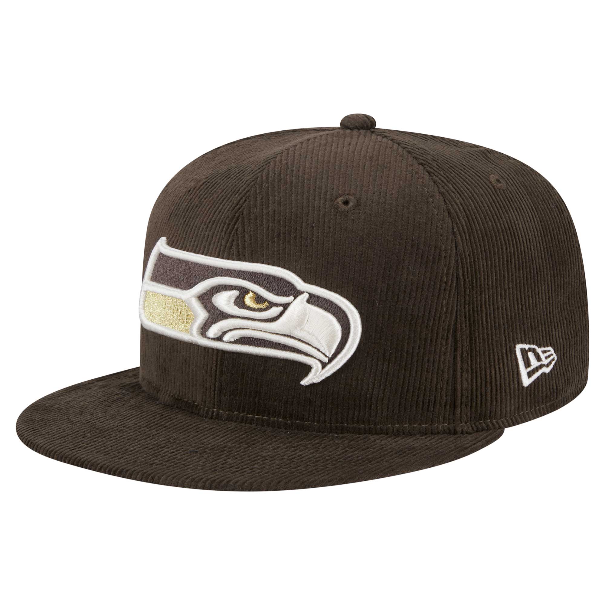 Men's New Era Brown Seattle Seahawks Choco Cord 59FIFTY Fitted Hat