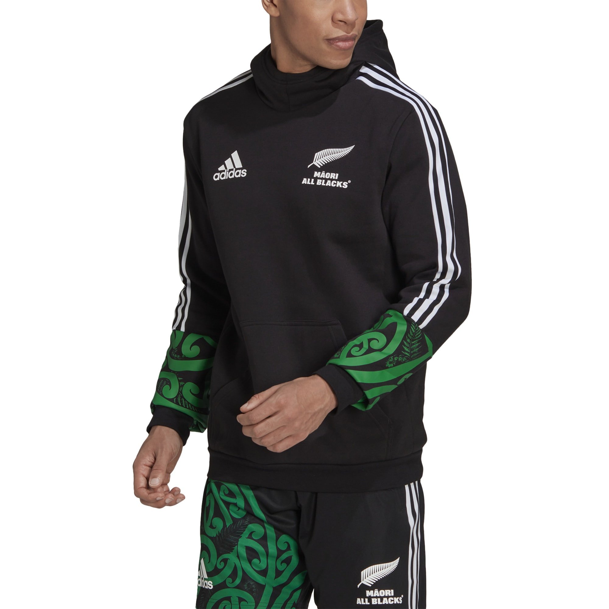 Felpa con cappuccio adidas Maori degli All Blacks