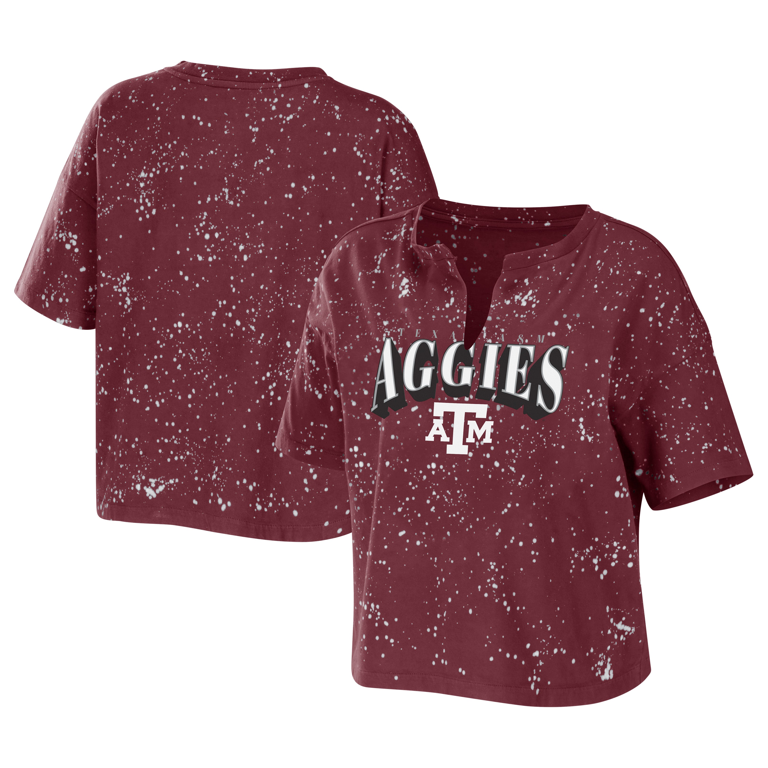 Women's WEAR by Erin Andrews Maroon Texas A&M Aggies Splatter T-Shirt