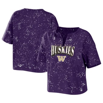 Women's WEAR by Erin Andrews Purple Washington Huskies Splatter T-Shirt