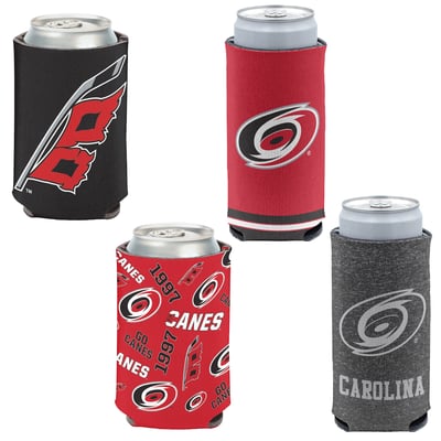 WinCraft Carolina Hurricanes 4-Pack 12oz. Can & Slim Can Cooler Set