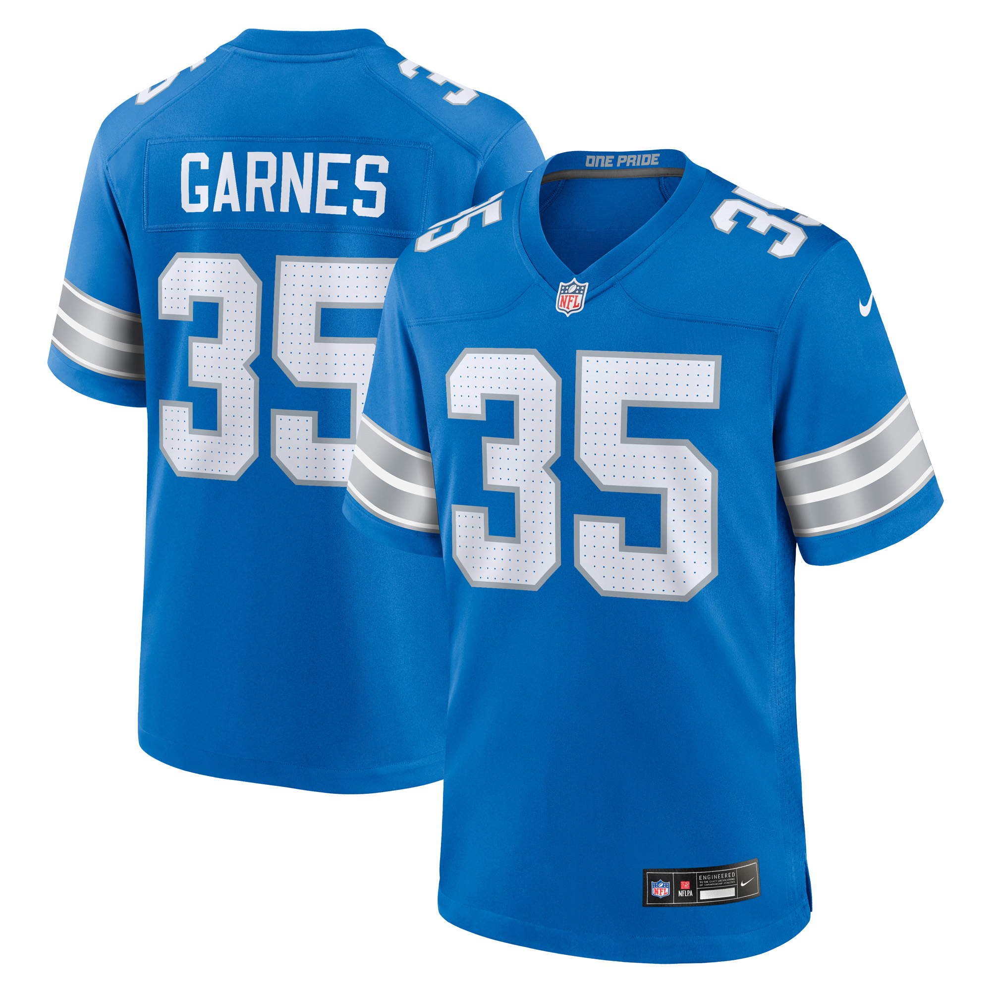 Men's Nike Chelen Garnes Blue Detroit Lions Game Jersey