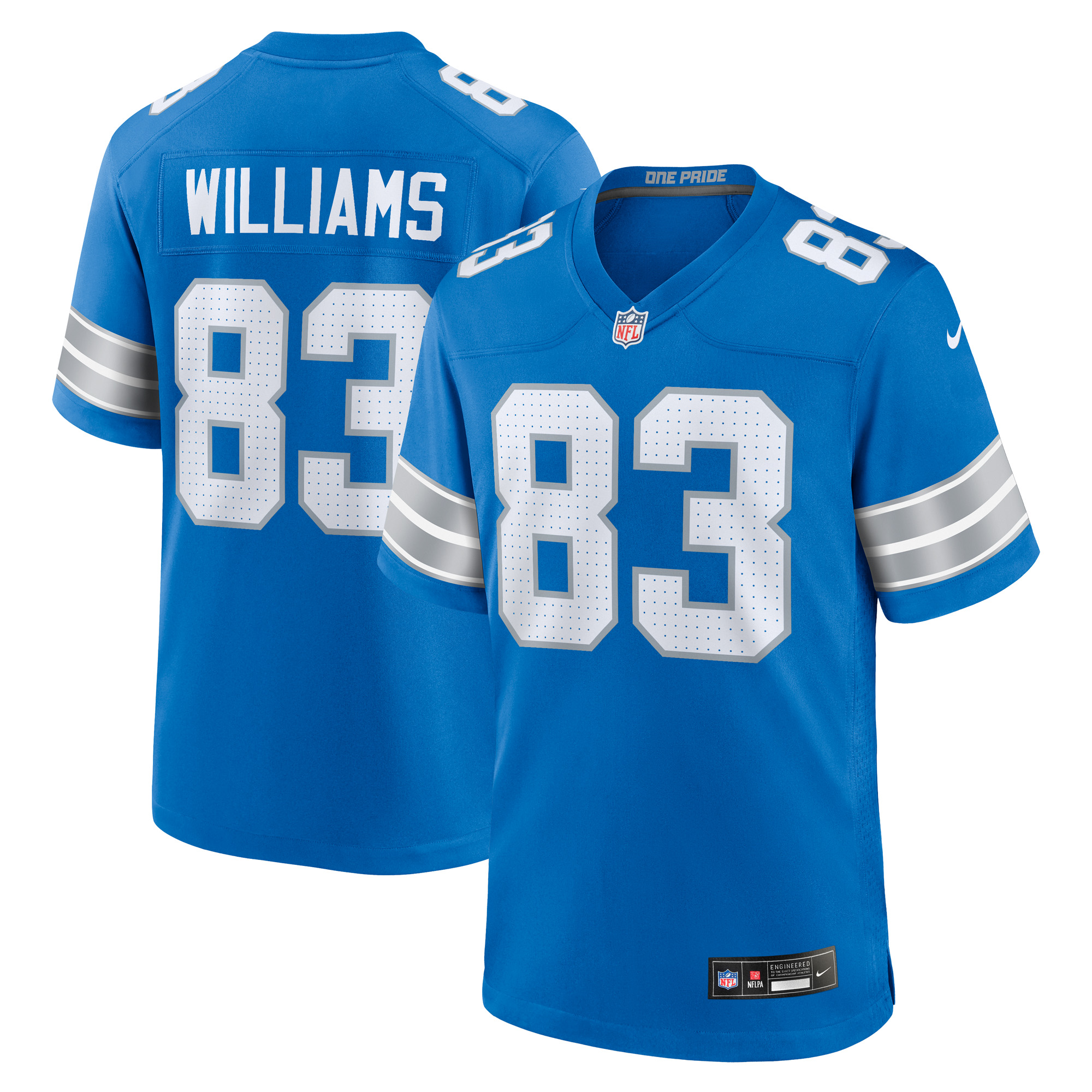 Men's Nike Isaiah Williams Blue Detroit Lions Game Jersey