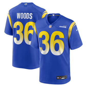 Men's Nike Charles Woods Royal Los Angeles Rams Game Jersey