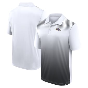 Men's Logo Athletic White Baltimore Ravens Sandlot Game Polo