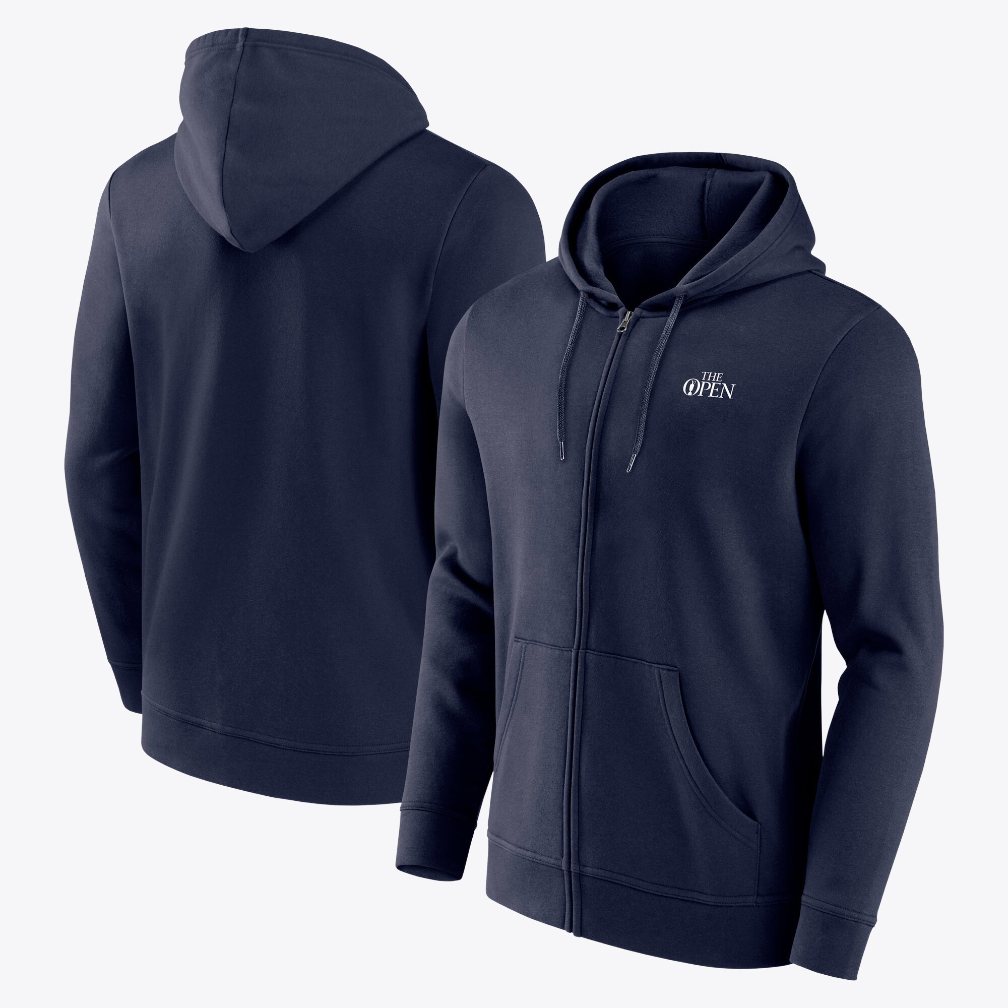 Felpa con cappuccio The Open Essentials Crest Zip completa - Blu marittimo