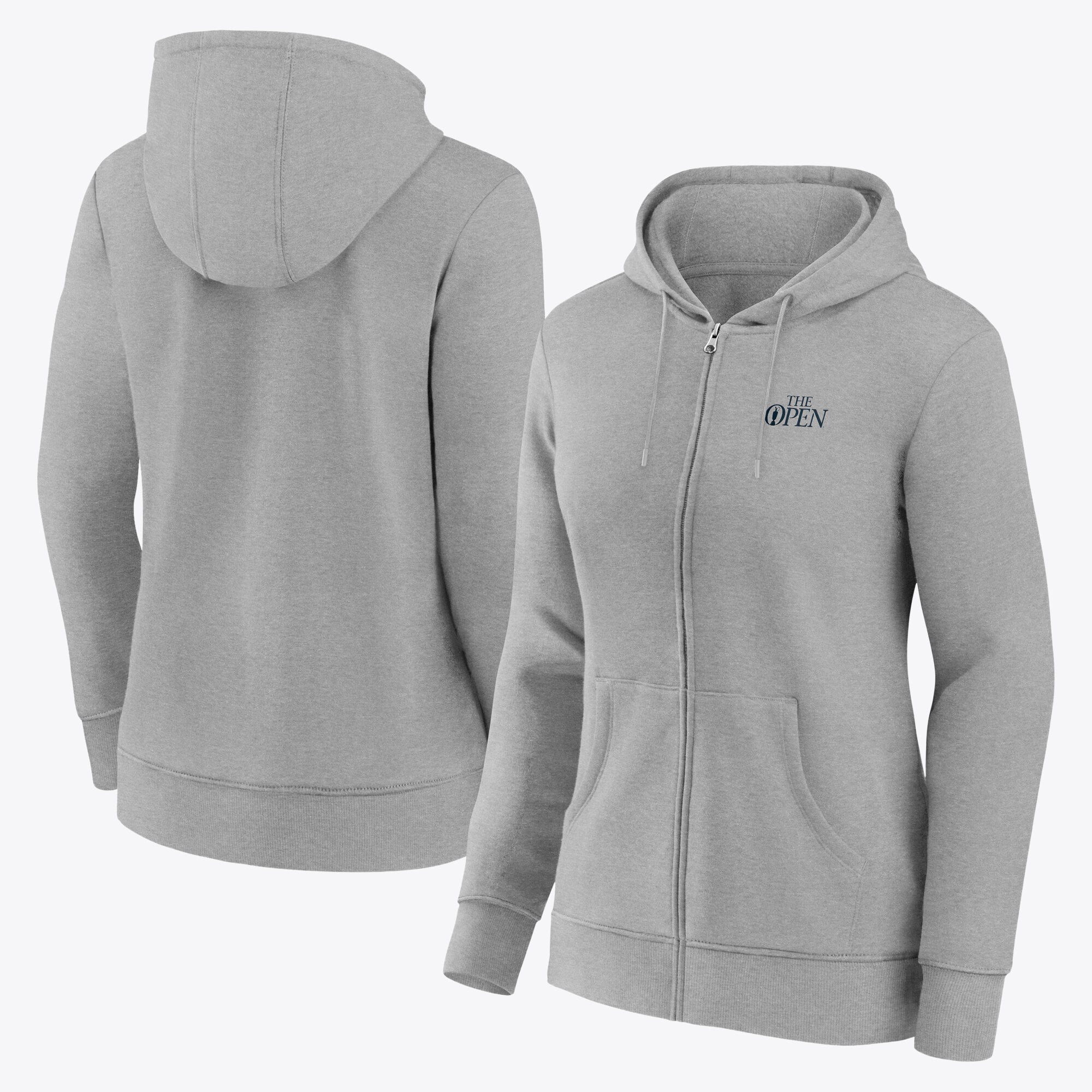 Felpa con cappuccio The Open Essentials Crest Zip completa - Grigio Sport - Donna