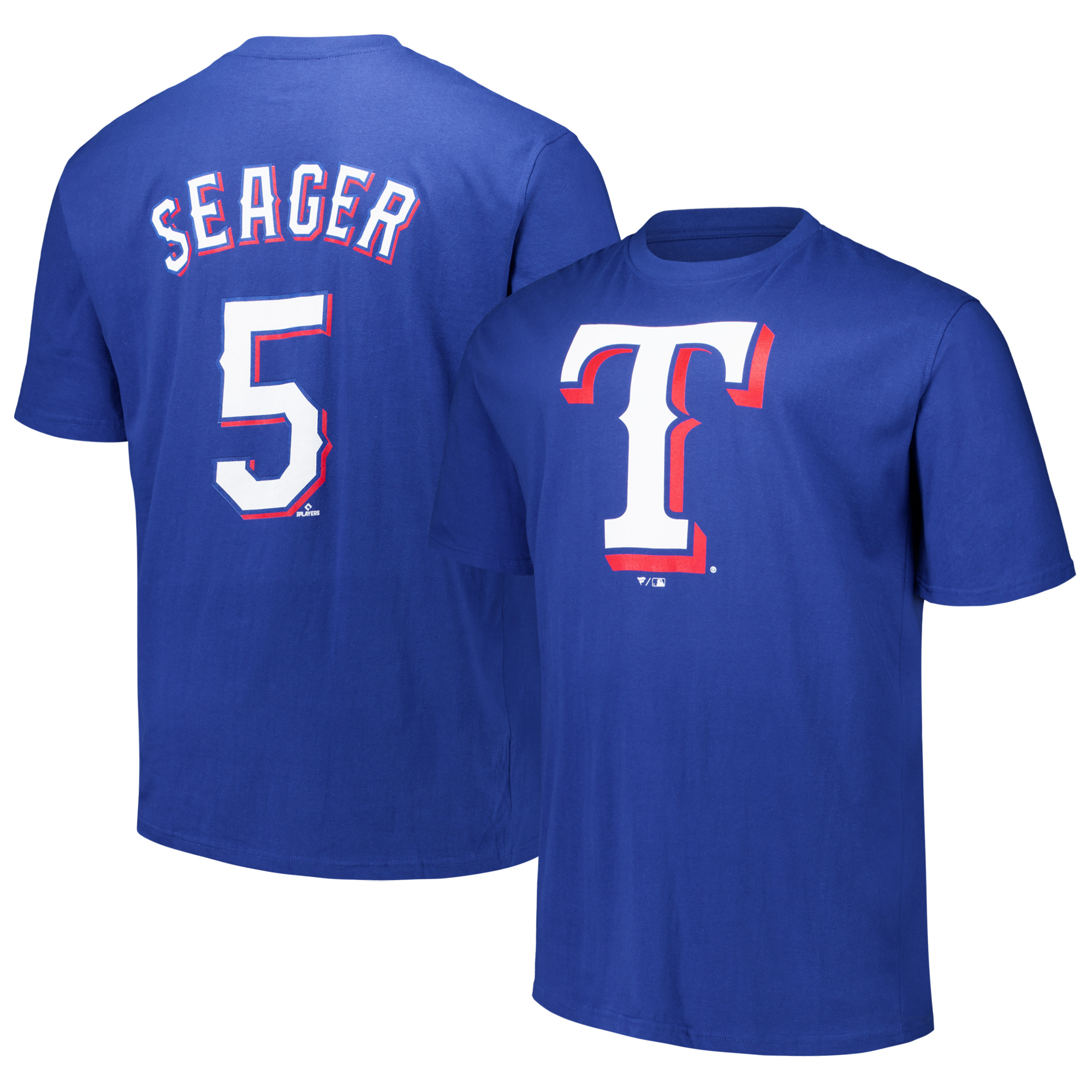 Men's Fanatics Corey Seager Royal Texas Rangers Big & Tall Name & Number T-Shirt