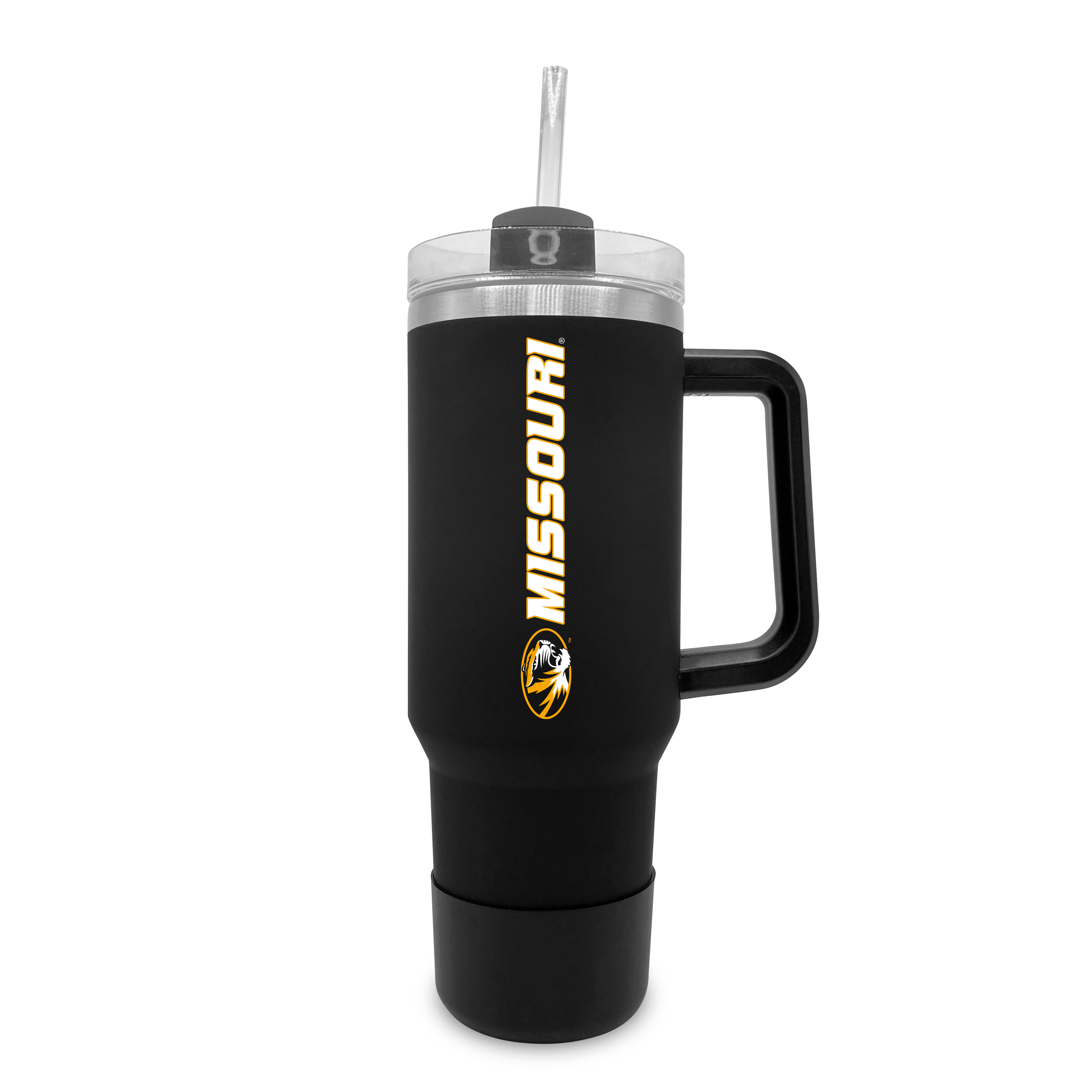 Missouri Tigers 40oz. Stainless Tumbler with Handle & Removable Straw