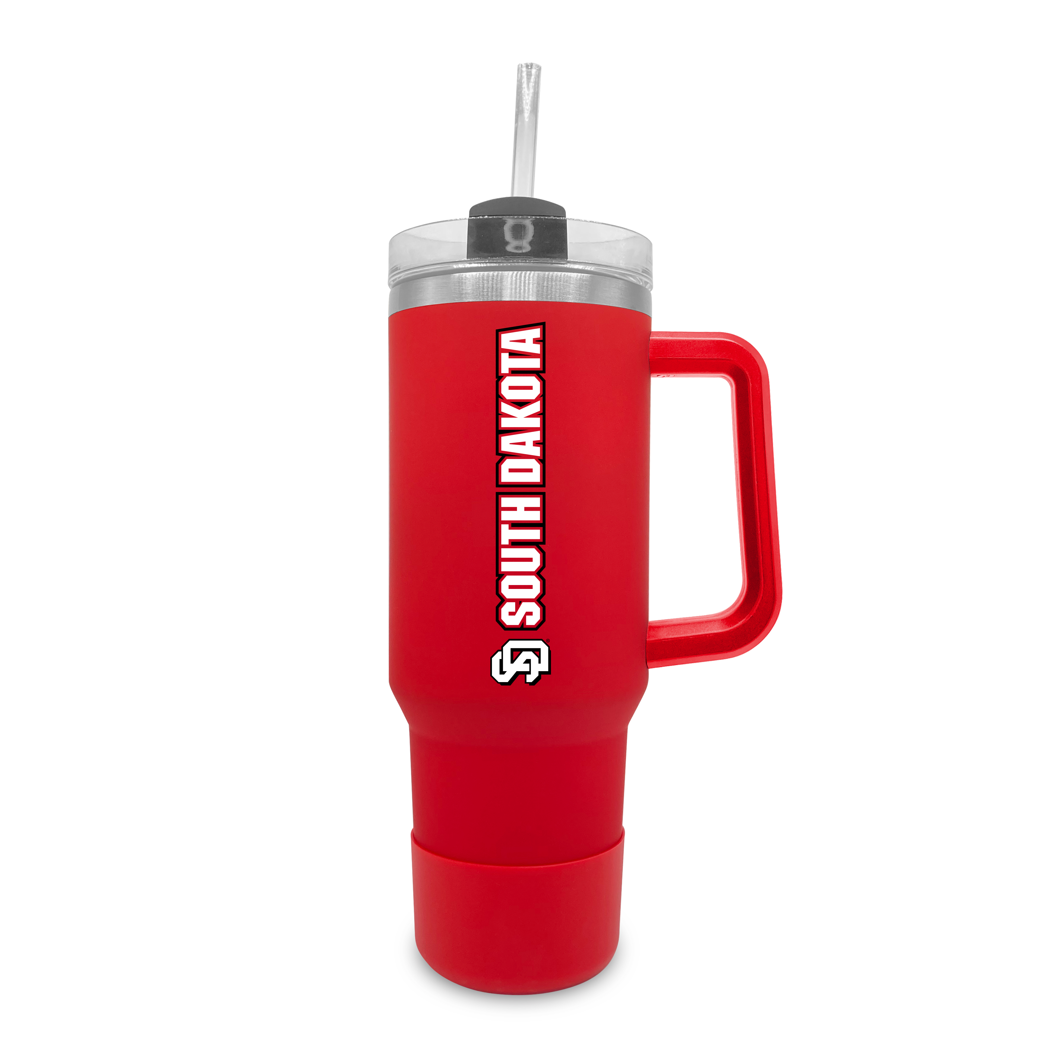 South Dakota Coyotes 40oz. Stainless Tumbler with Handle & Removable Straw