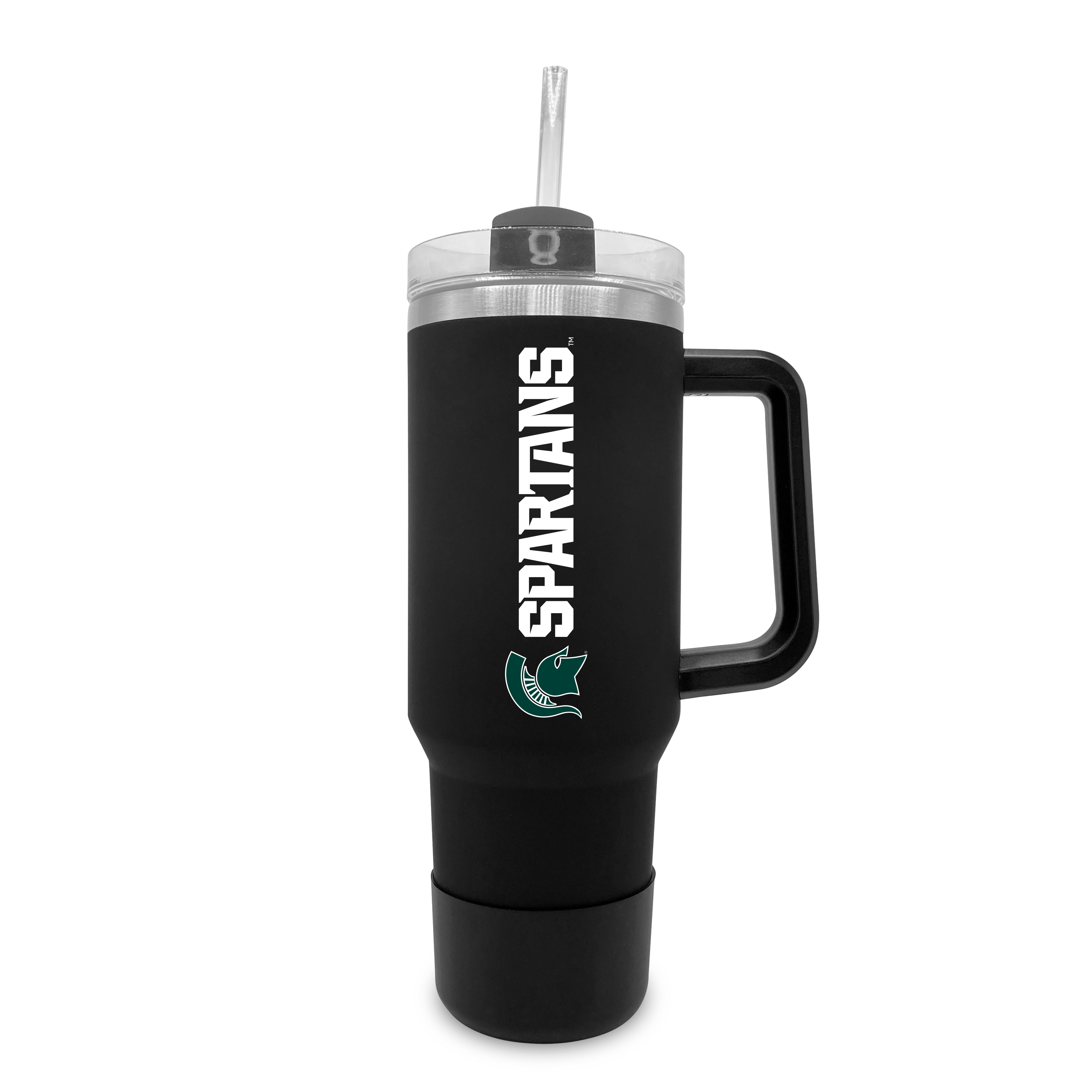 Michigan State Spartans 40oz. Stainless Tumbler with Handle & Removable Straw