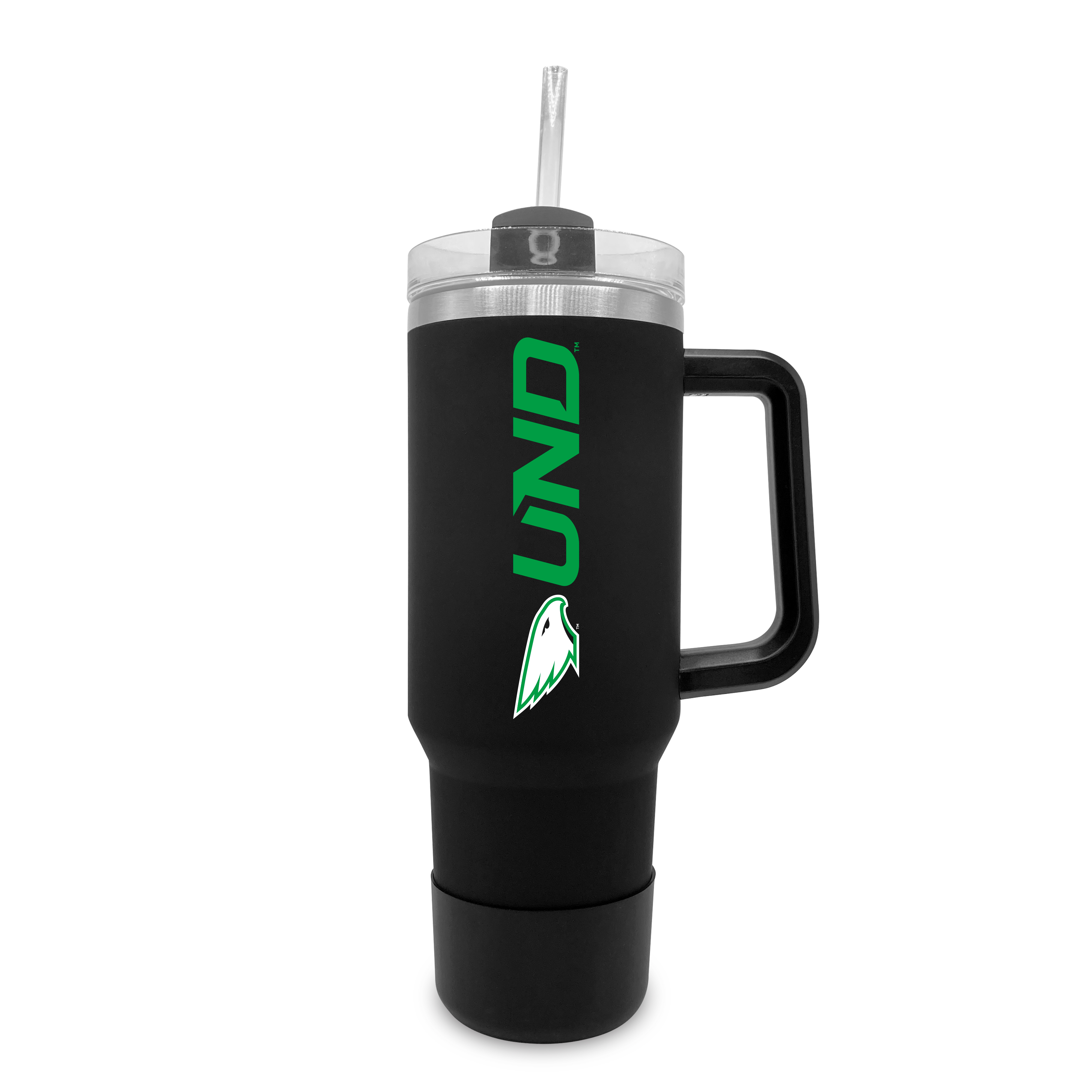 North Dakota 40oz. Stainless Tumbler with Handle & Removable Straw