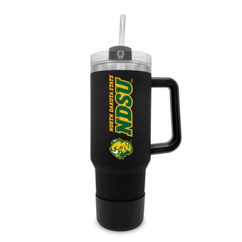 NDSU Bison 40oz. Stainless Tumbler with Handle & Removable Straw