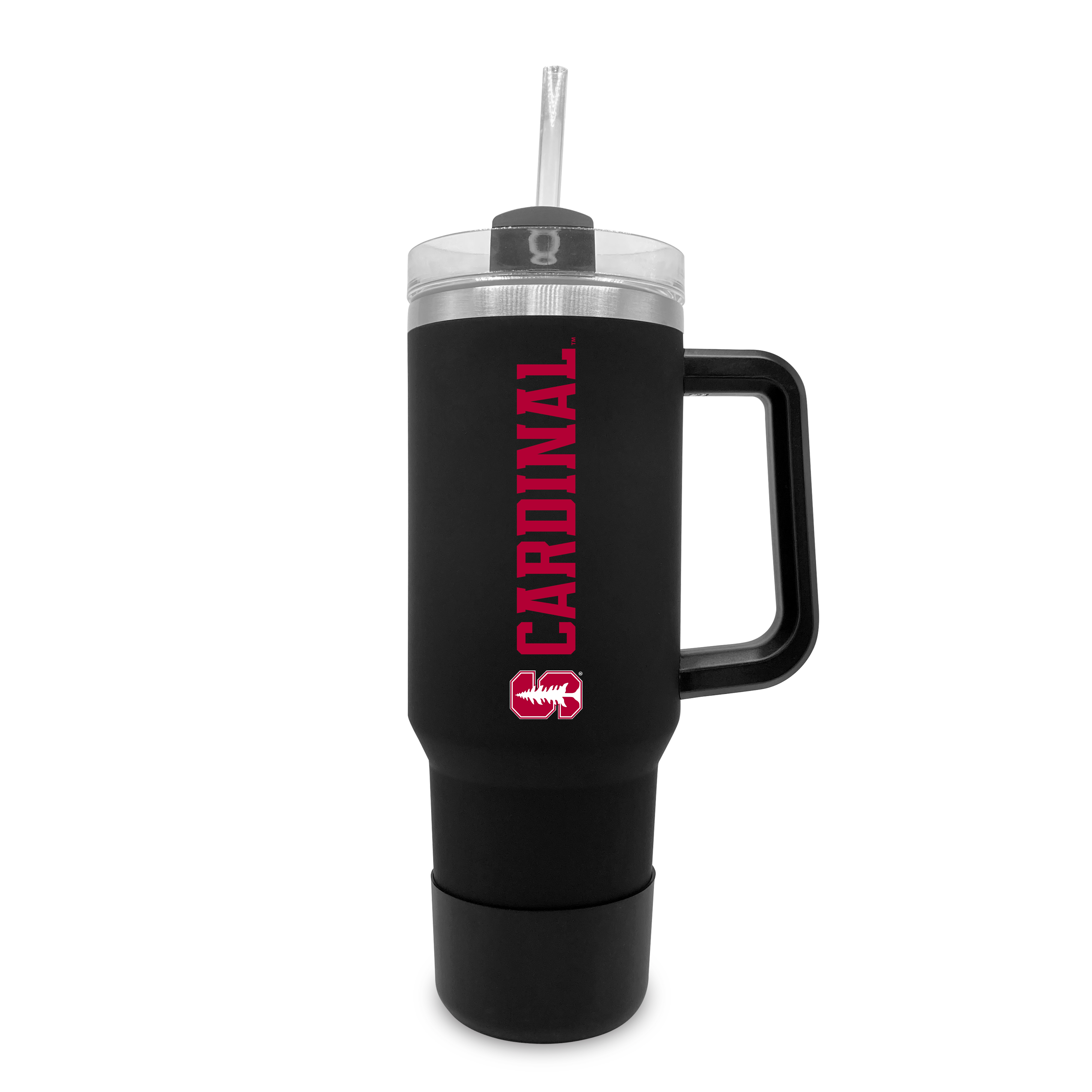 Stanford Cardinal 40oz. Stainless Tumbler with Handle & Removable Straw