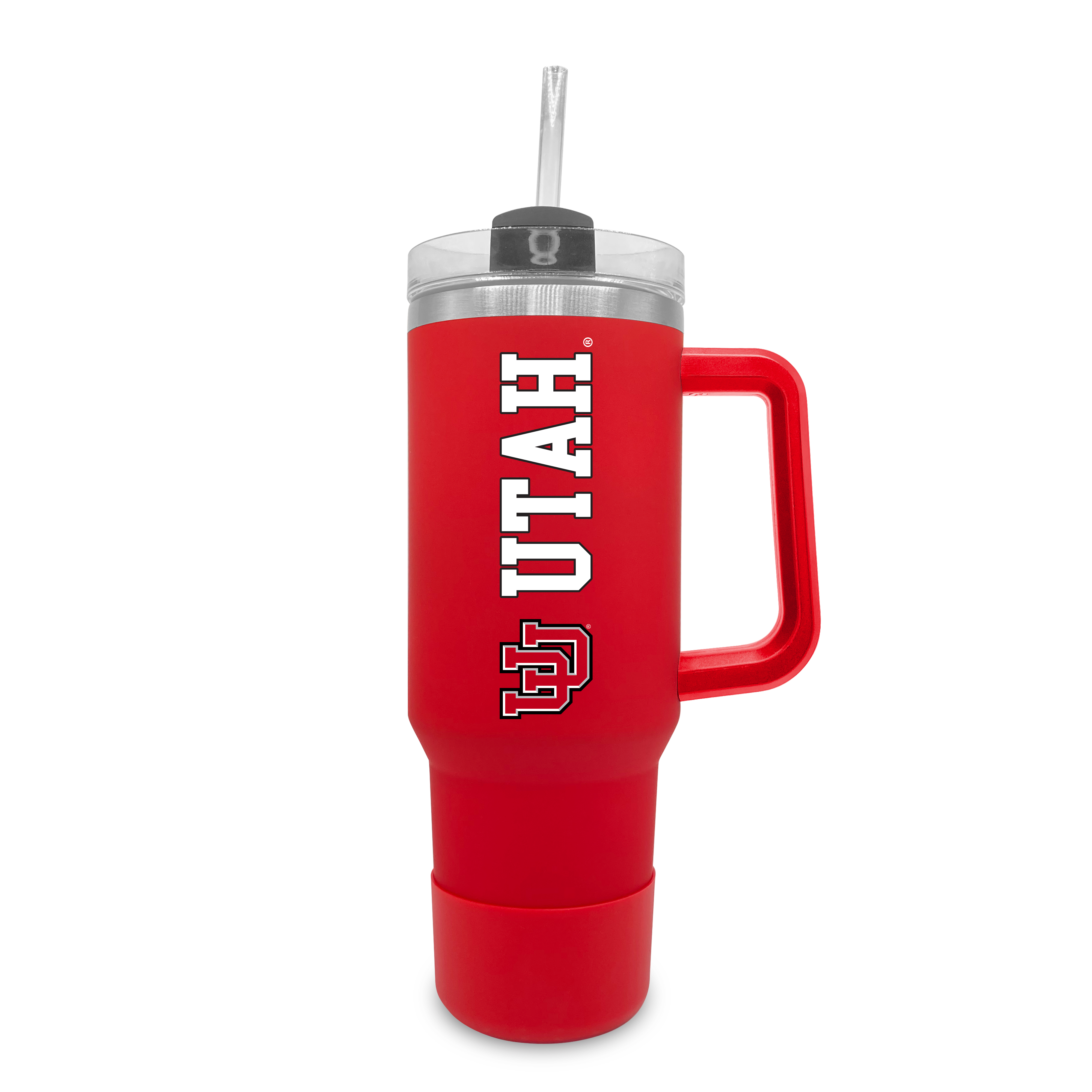 Utah Utes 40oz. Stainless Tumbler with Handle & Removable Straw