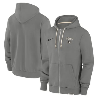 Men's Nike Charcoal Tampa Bay Rays Authentic Collection Travel Performance Full-Zip Hoodie