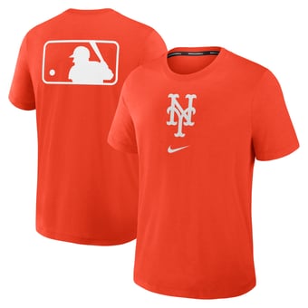 Men's Nike Orange New York Mets Authentic Collection Early Work Tri-Blend Dri-FIT T-Shirt