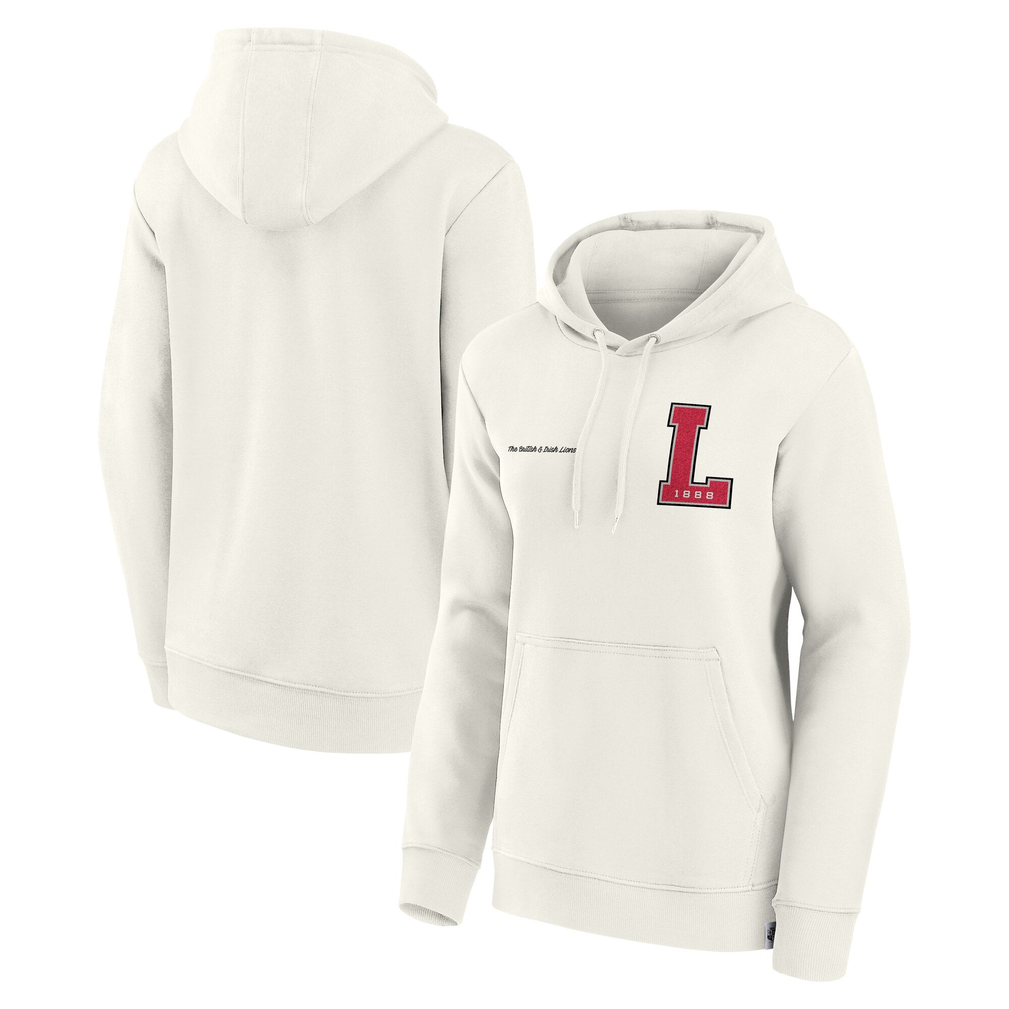 British & Irish Lions Sweat à capuche Campus Icons Graphic - Blanc cassé - Femme: retailer-supplied image