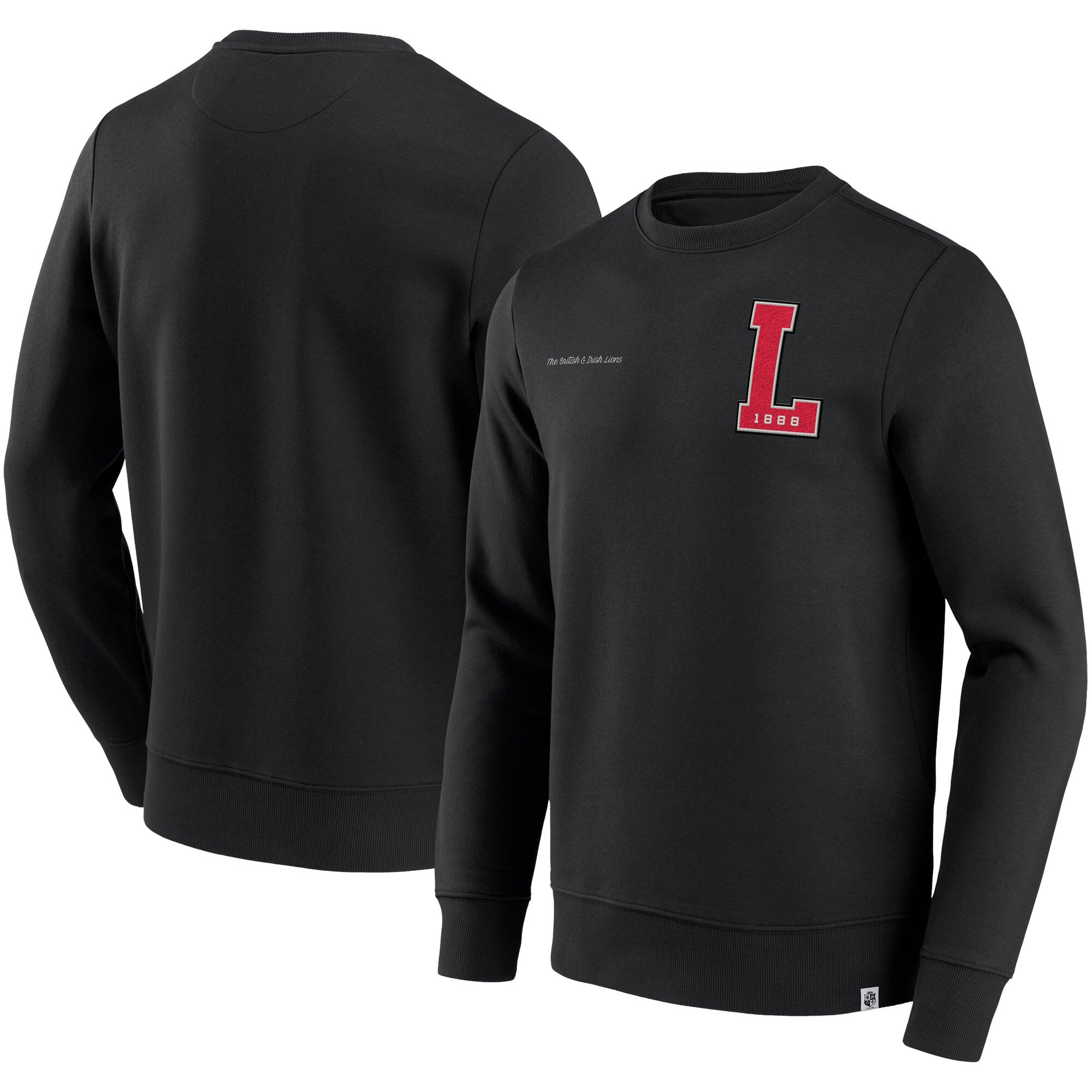 Felpa girocollo con grafica British & Irish Lions Campus Icons - Nero