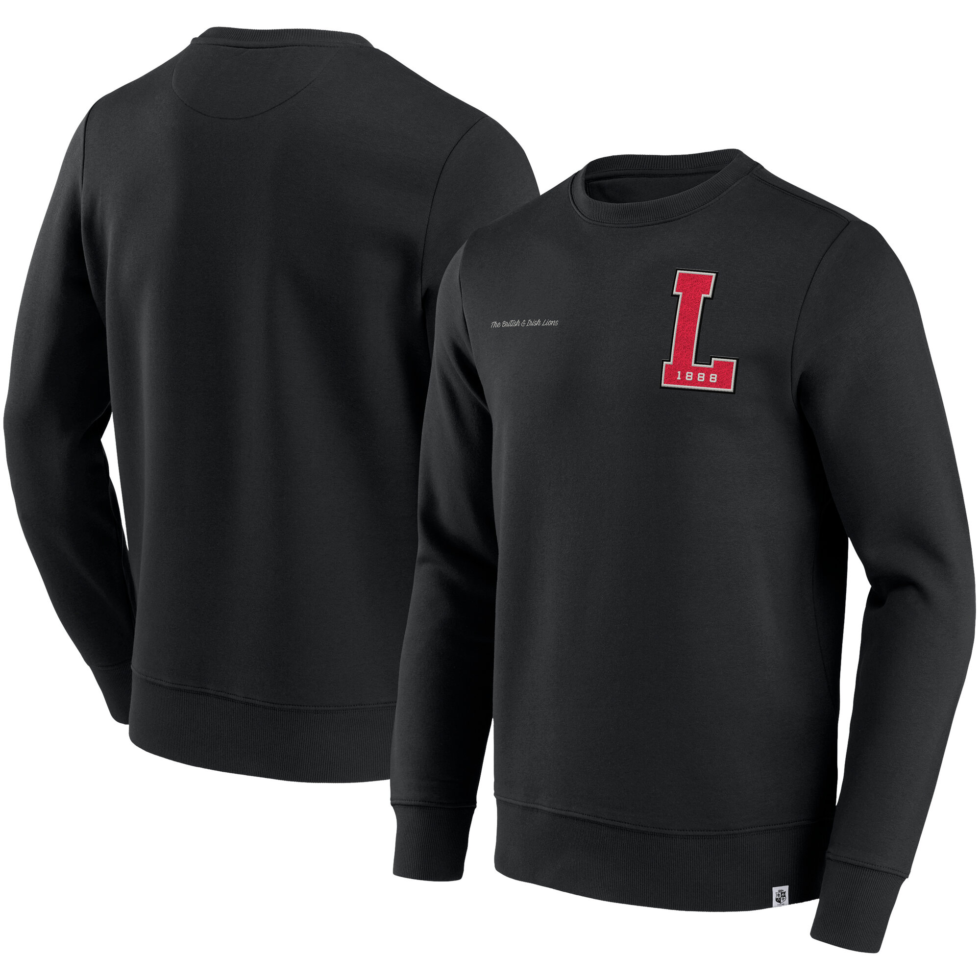 Sudadera con cuello redondo y gráfico Campus Icons de los British & Irish Lions - Negro: retailer-supplied image