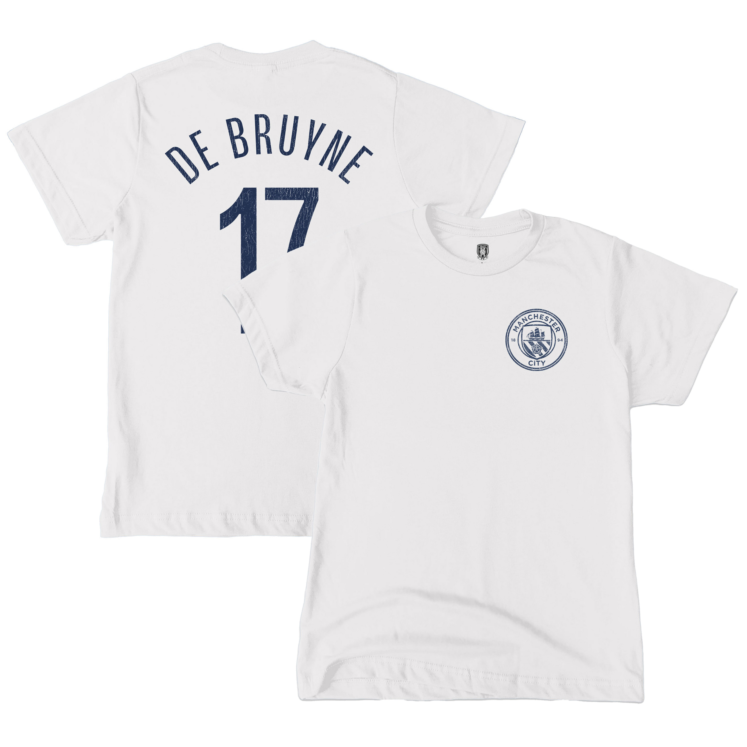 Youth 1863FC Kevin De Bruyne White Manchester City Player T-Shirt