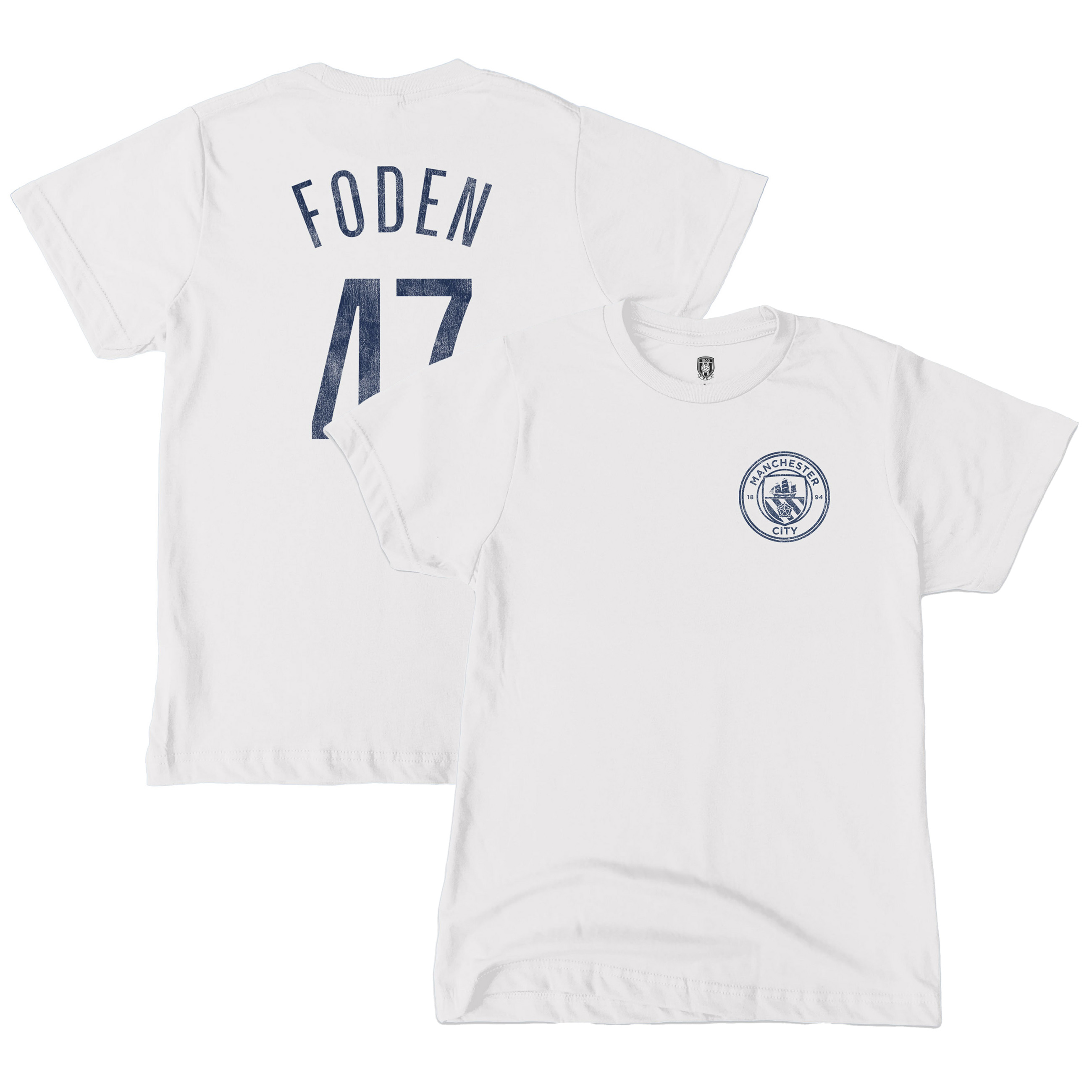 Youth 1863FC Phil Foden White Manchester City Player T-Shirt
