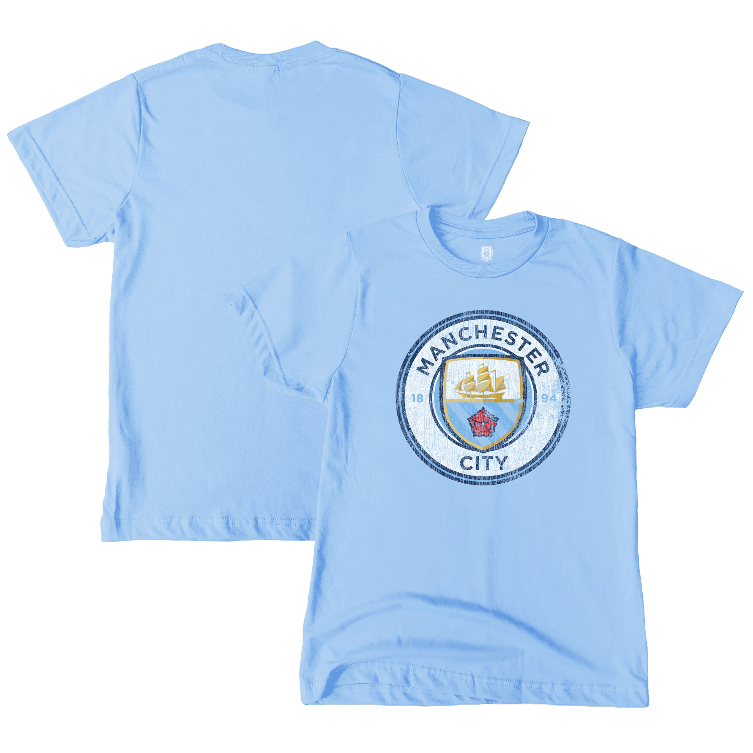Youth 1863FC Sky Blue Manchester City Color Badge T-Shirt