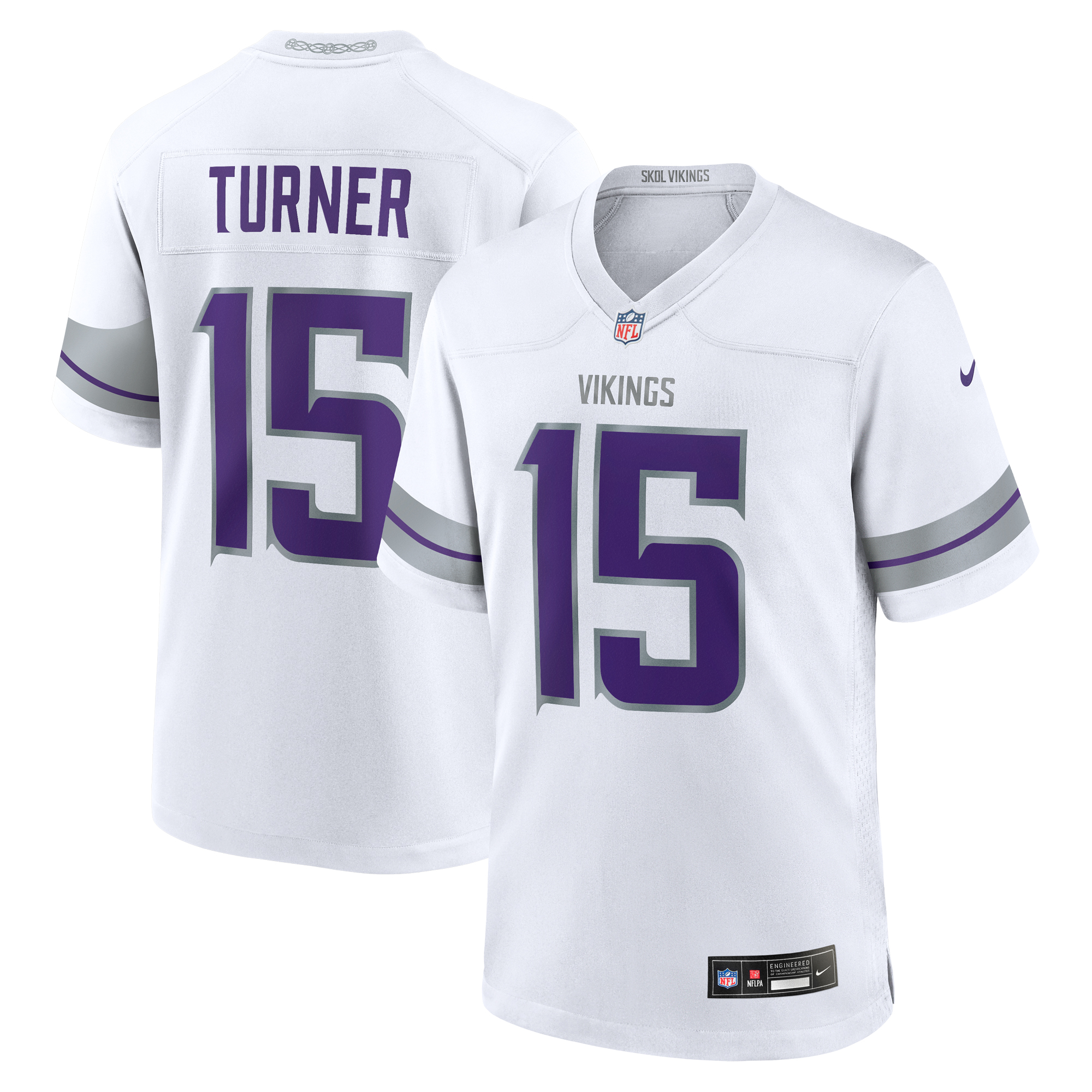 Men's Nike Dallas Turner White Minnesota Vikings Alternate Game Jersey