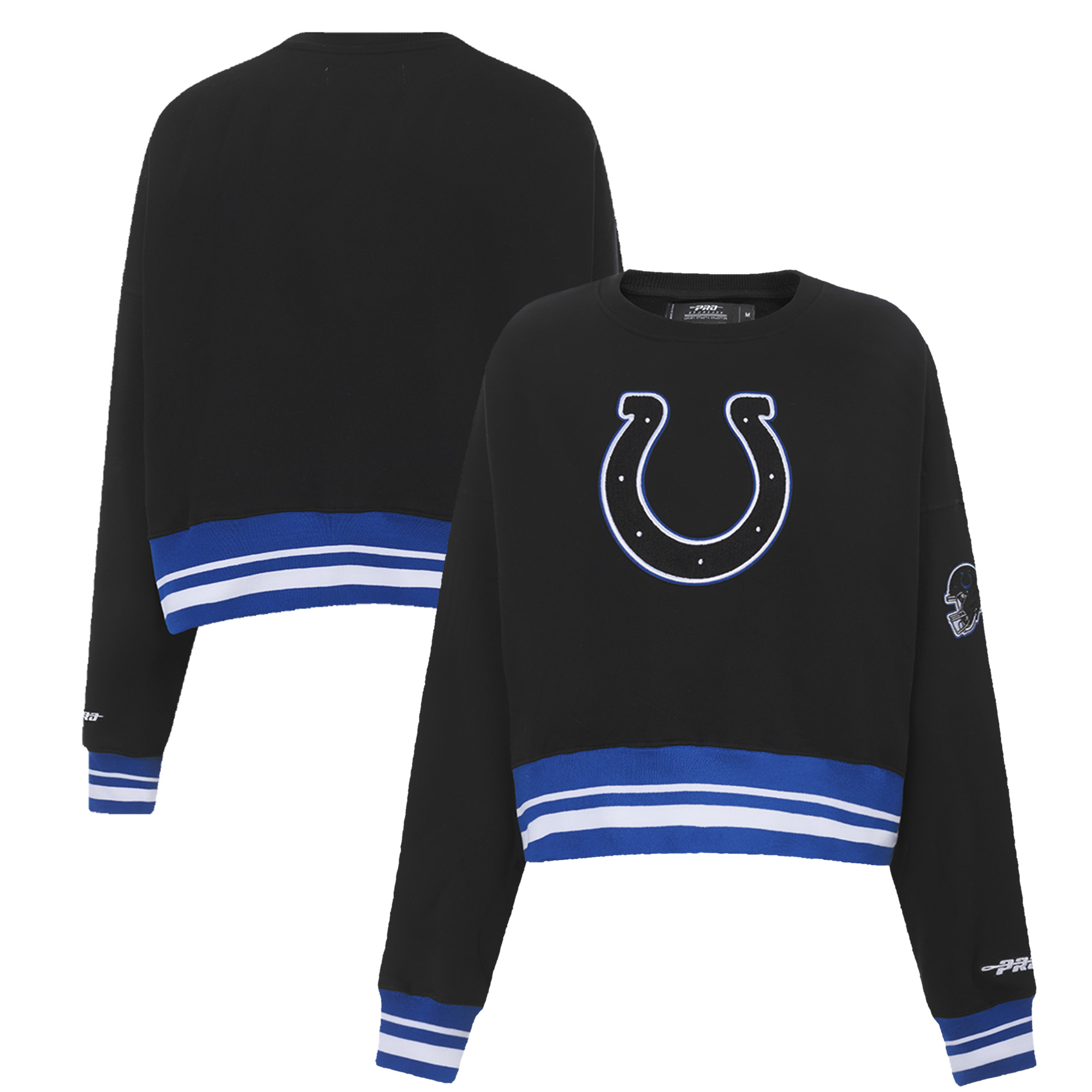 Women's Pro Standard Black Indianapolis Colts Indiana Nights Colts Crewneck Sweatshirt