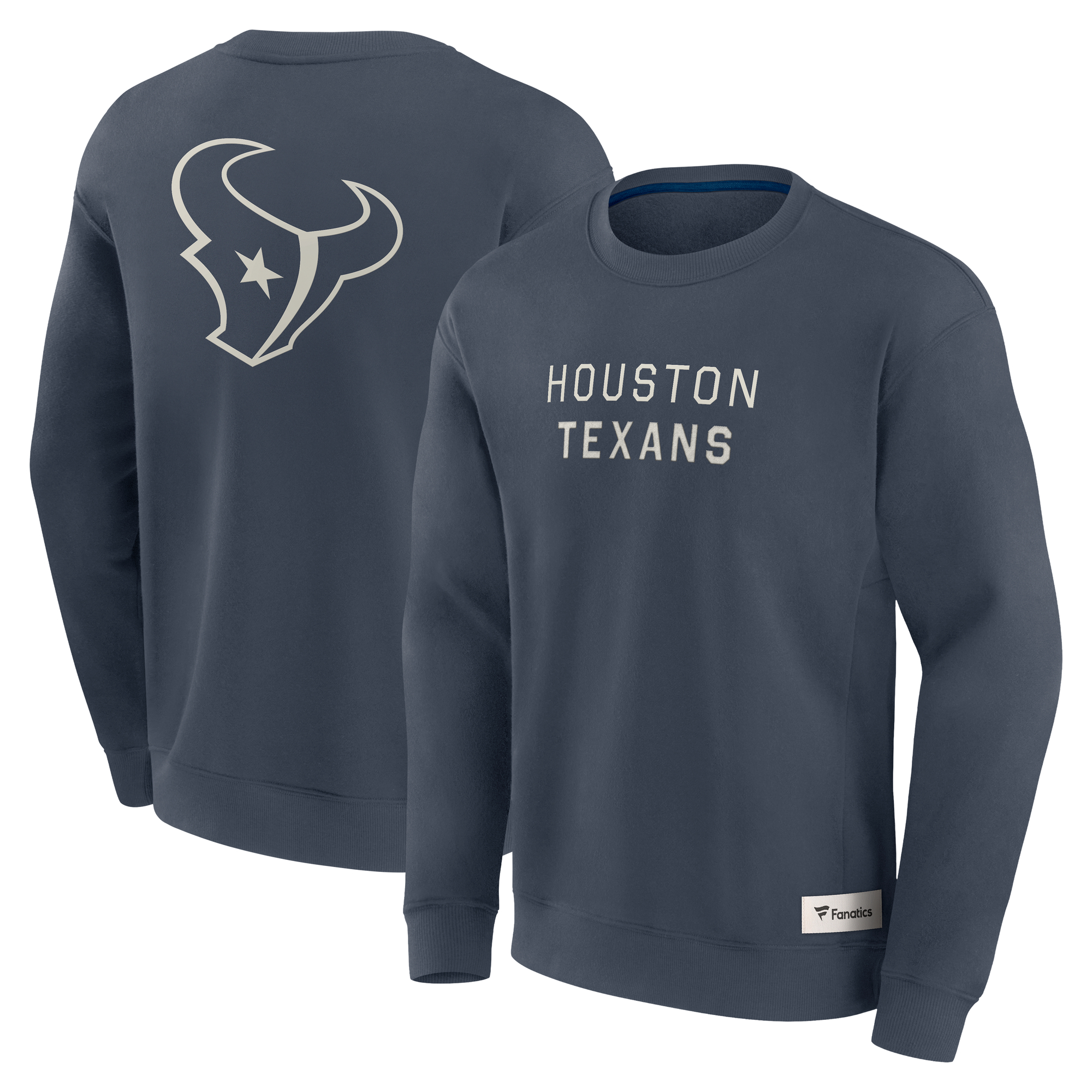 Men's Fanatics Navy Houston Texans Elements Future Ground Lettering Pullover Sweatshirt