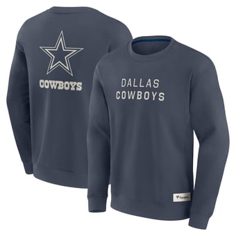 Men's Fanatics Navy Dallas Cowboys Elements Future Ground Lettering Pullover Sweatshirt