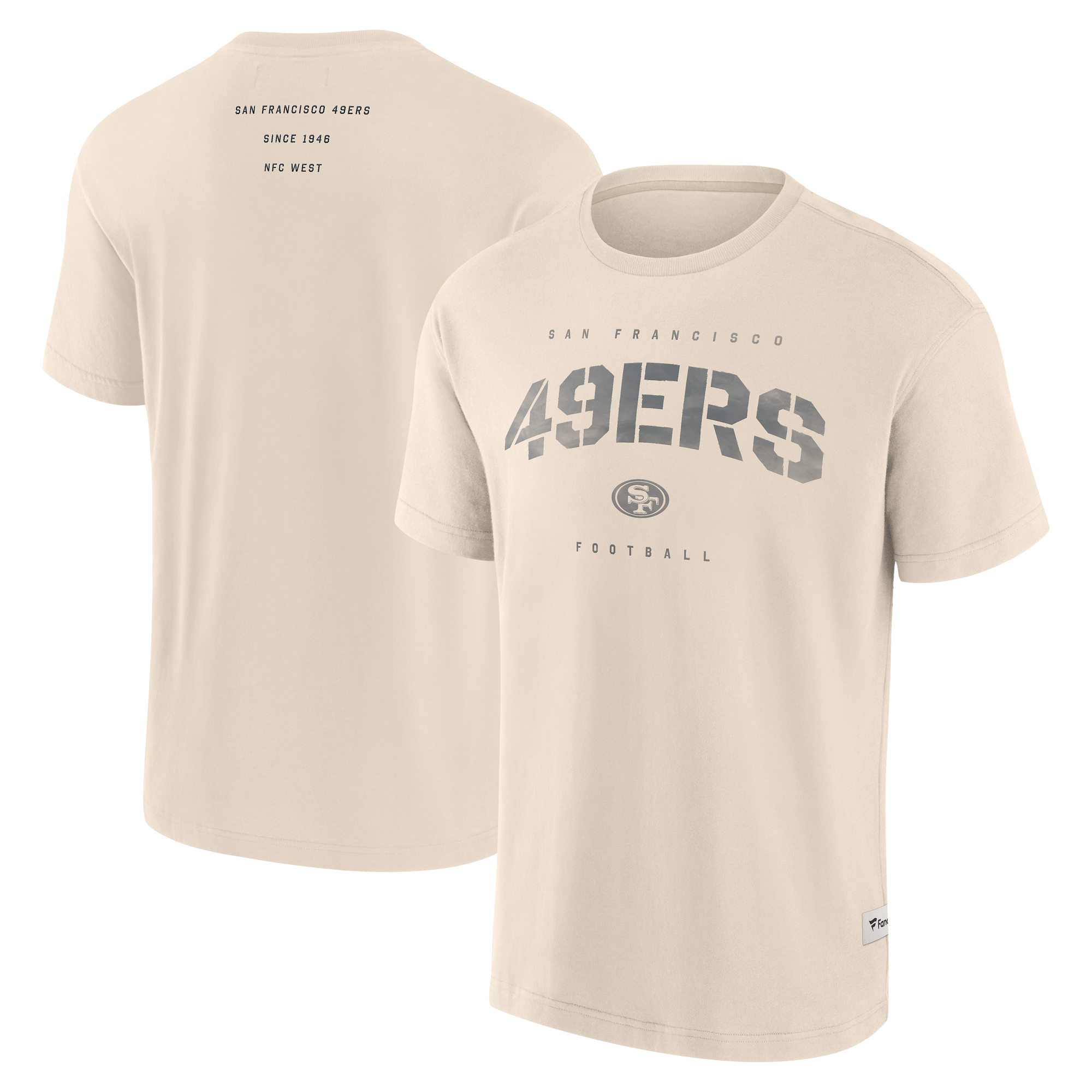 Men's Fanatics Cream San Francisco 49ers Elements Weathered Tonal Future Ground T-Shirt