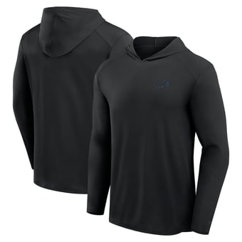 Men's Fanatics Black Detroit Lions Front Office Power Mono Long Sleeve Hoodie T-Shirt