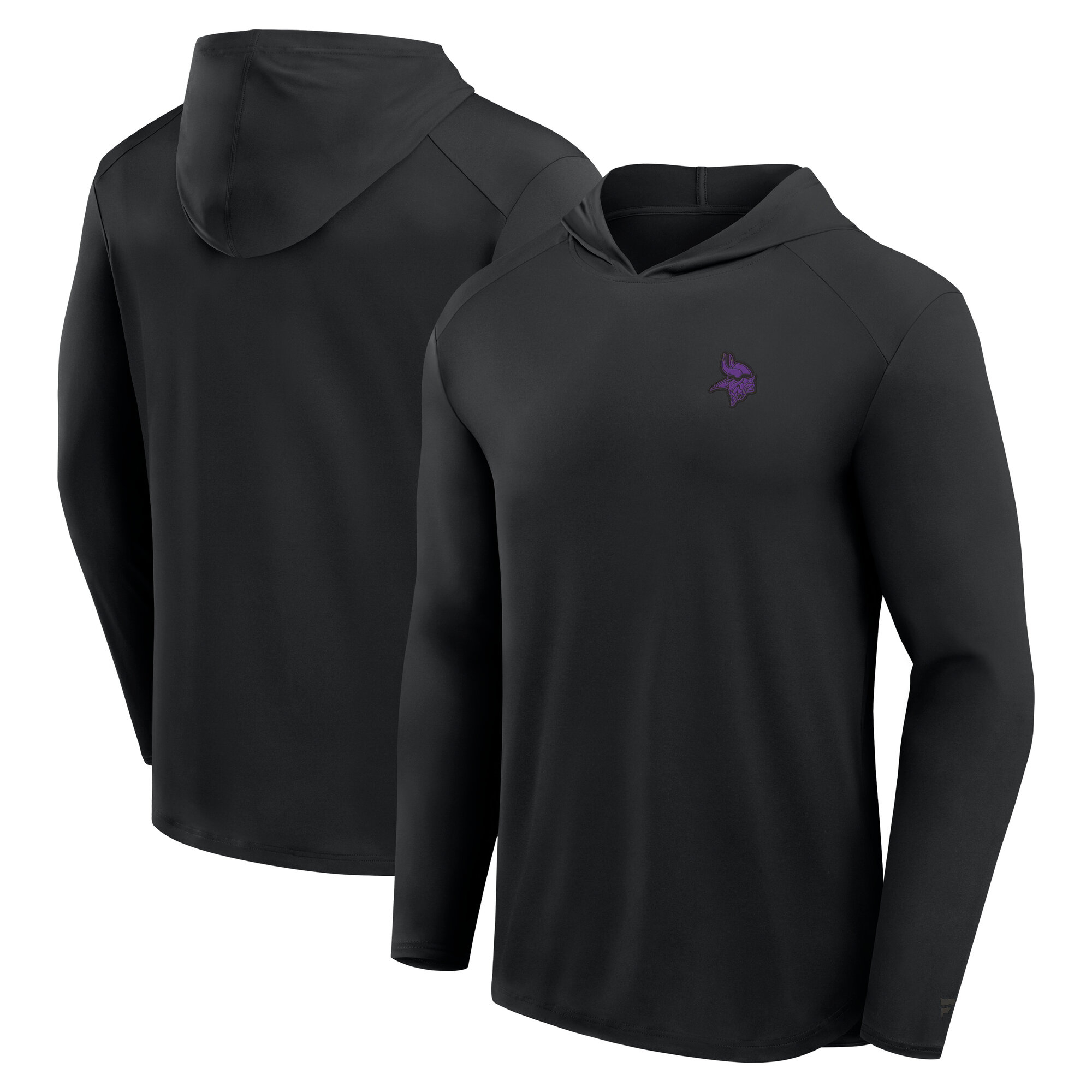Men's Fanatics Black Minnesota Vikings Front Office Power Mono Long Sleeve Hoodie T-Shirt
