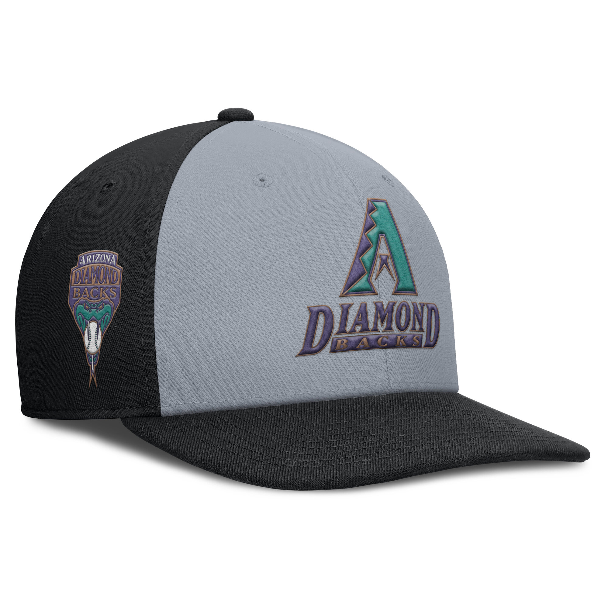 Men's Nike Gray/Black Arizona Diamondbacks Pro Performance Snapback Hat