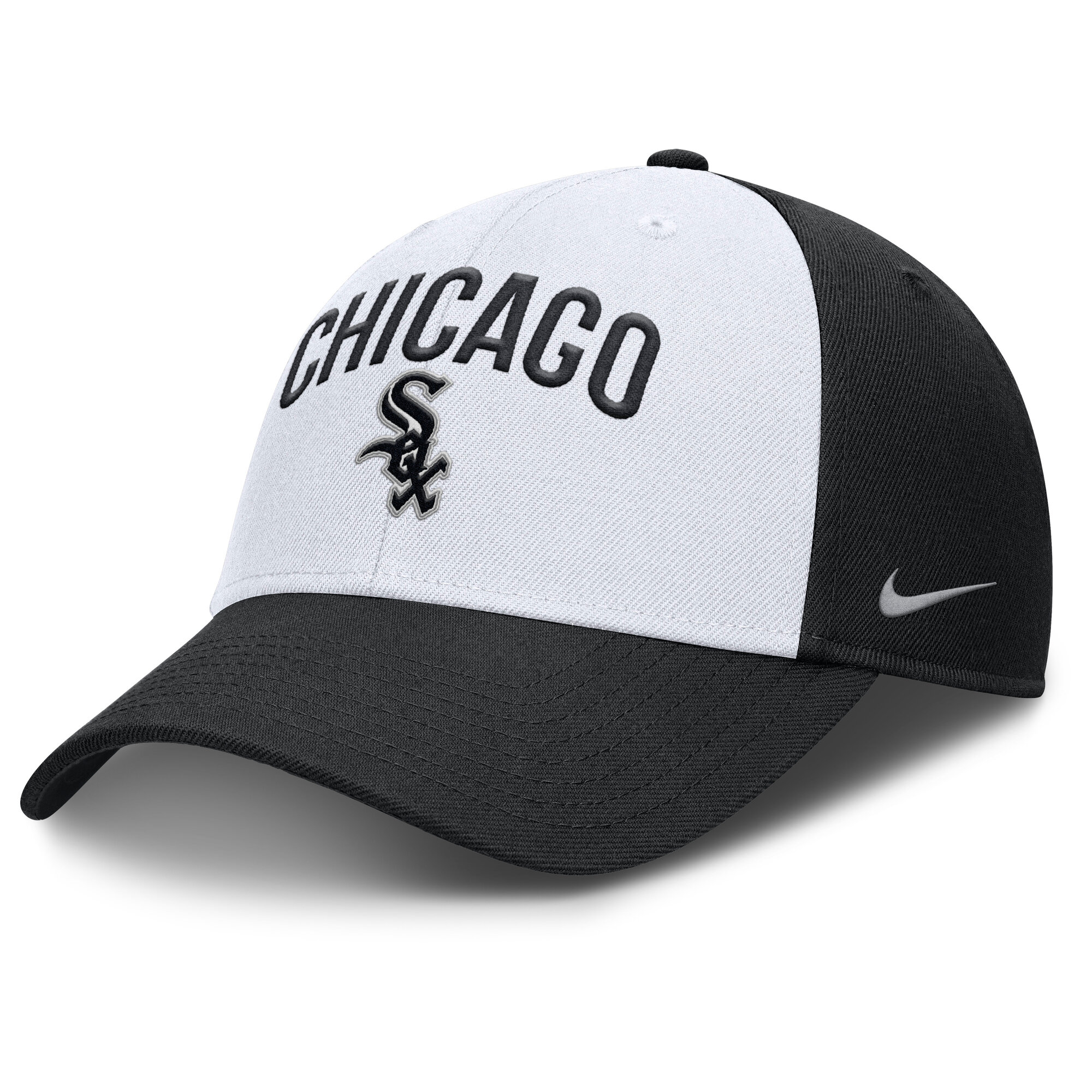 Men's Nike White/Black Chicago White Sox Club Performance Adjustable Hat