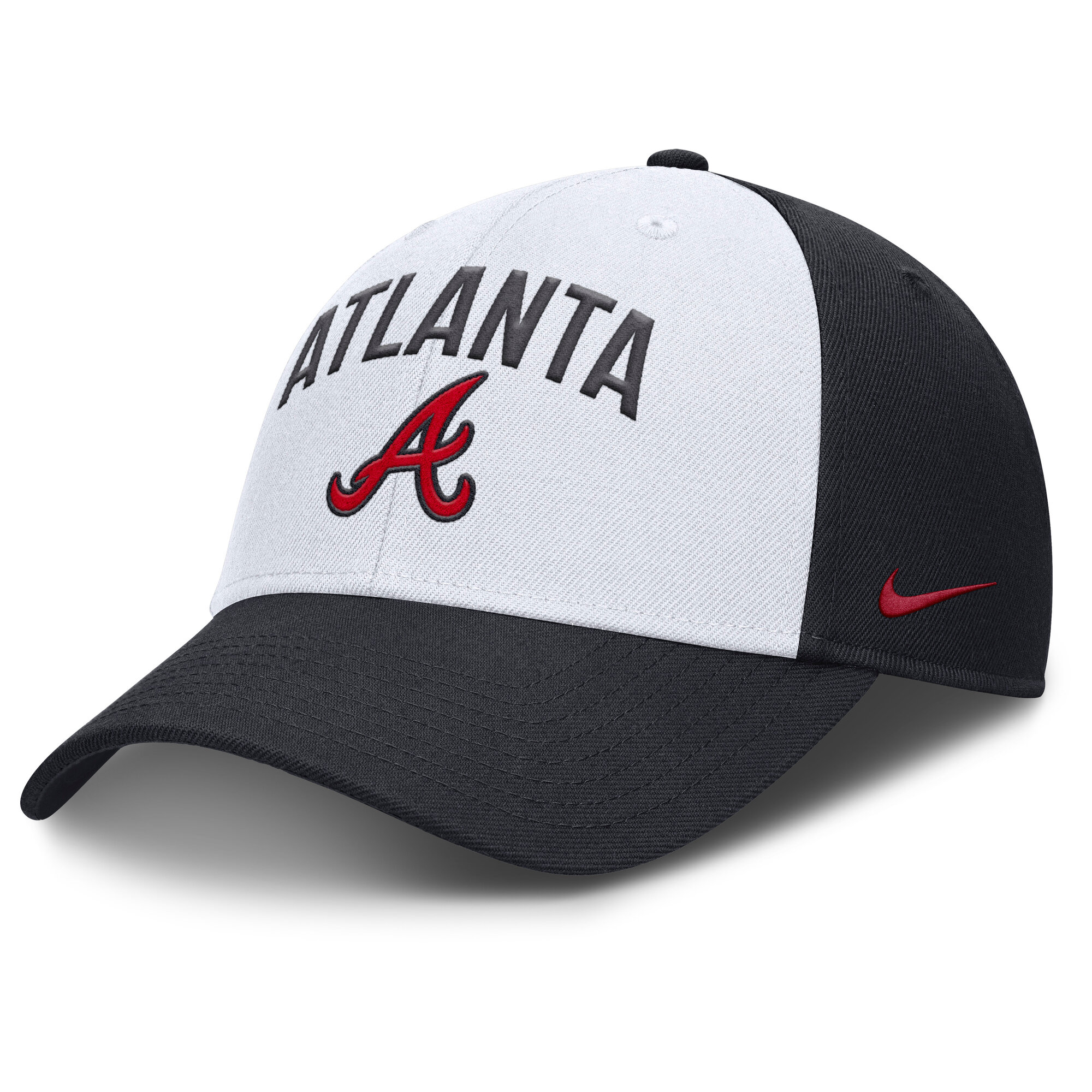 Men's Nike White/Navy Atlanta Braves Club Performance Adjustable Hat