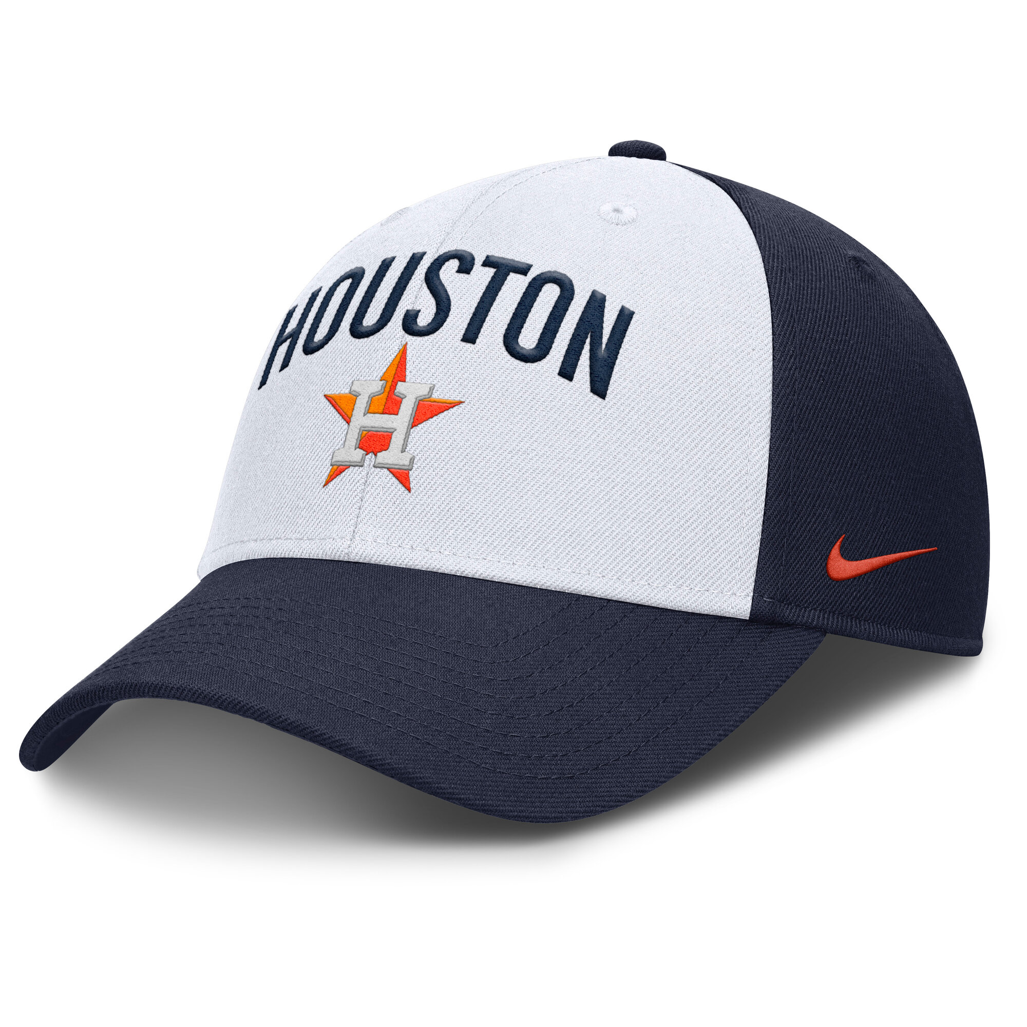 Men's Nike White/Navy Houston Astros Club Performance Adjustable Hat