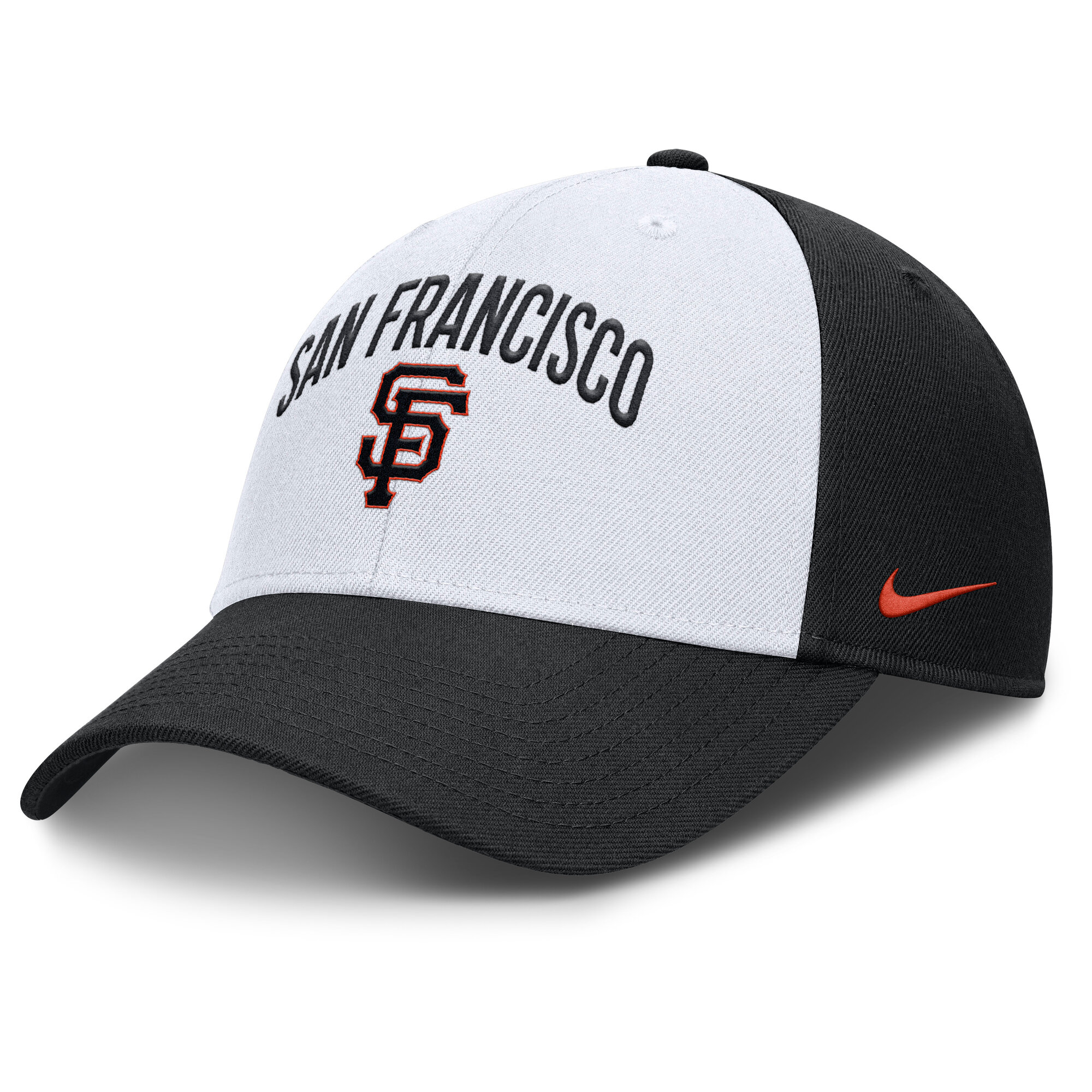 Men's Nike White/Black San Francisco Giants Club Performance Adjustable Hat