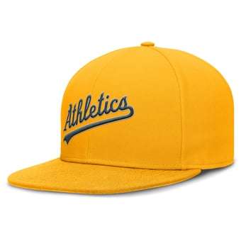 Men's Nike Gold Athletics Wordmark Dri-FIT Round Bill True Fitted Hat