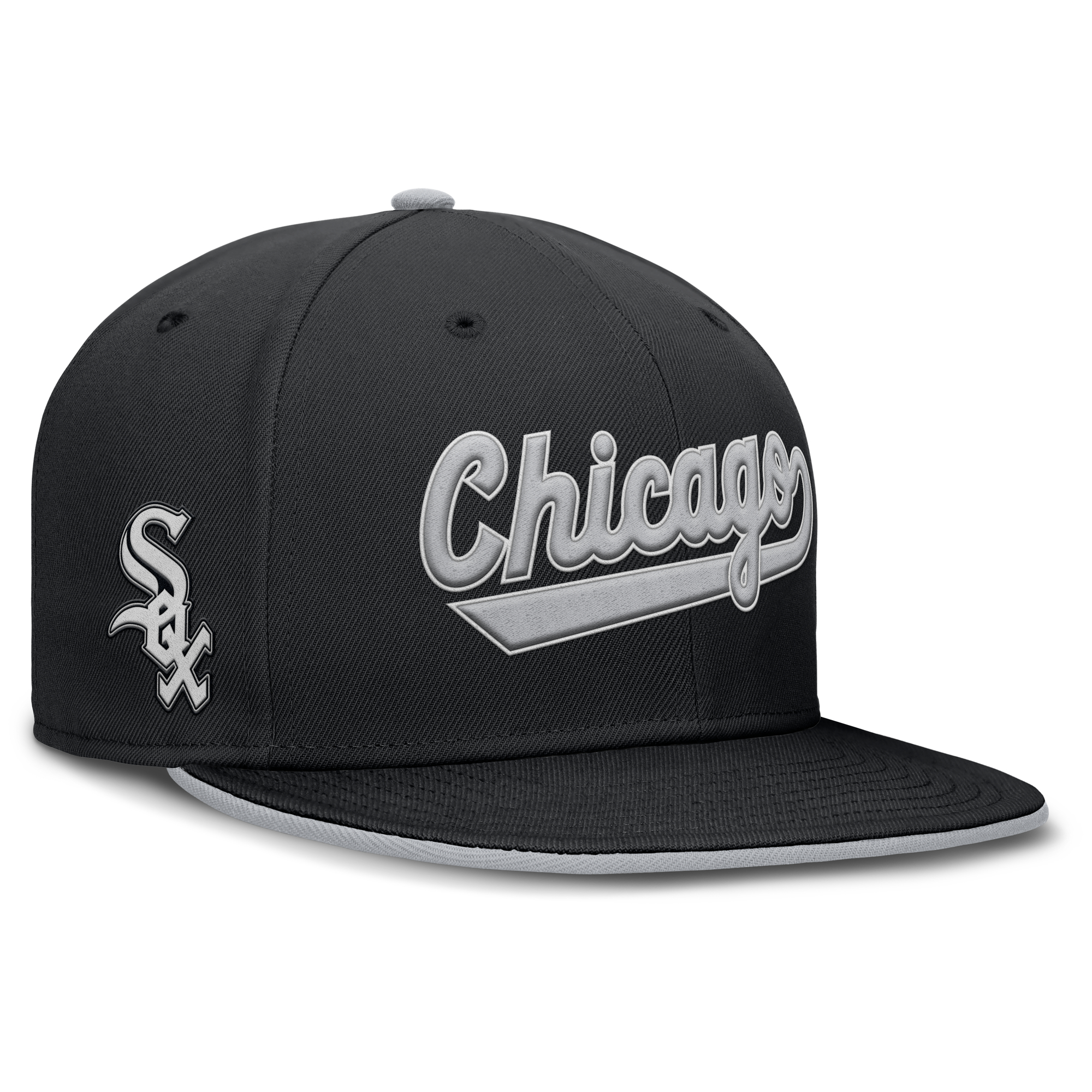 Men’s Nike Black Chicago White Sox Primetime Dri-FIT Round Bill True Fitted Hat Men’s Nike Black Chicago White Sox Primetime Dri-FIT Round Bill True Fitted Hat