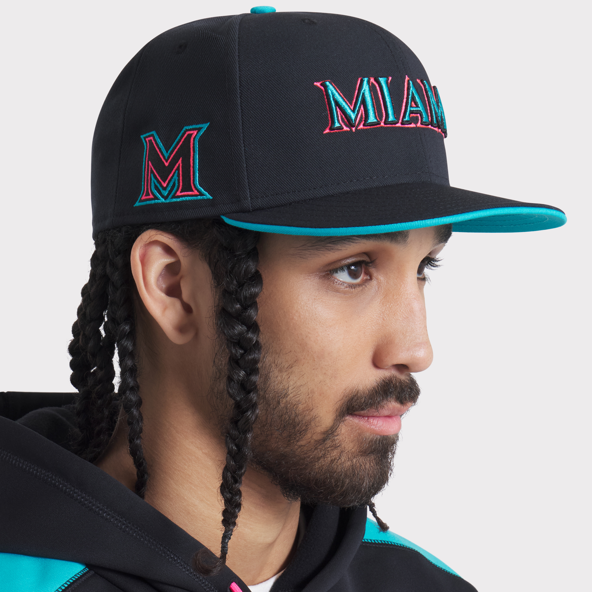 Men's Nike Black Miami Marlins 2025 City Connect Performance Fitted Hat