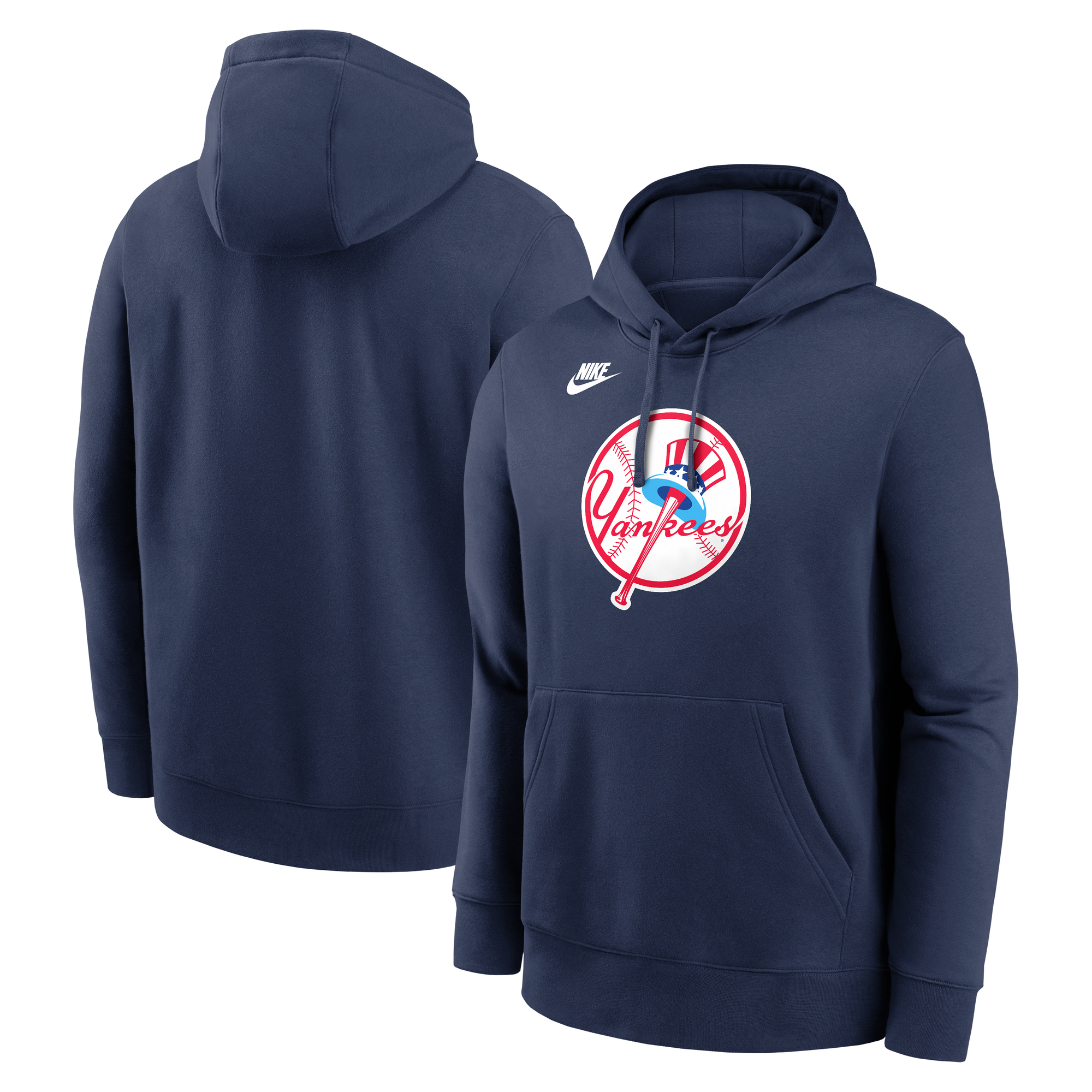 Men's Nike Navy New York Yankees Cooperstown Collection Logo Club Pullover Hoodie