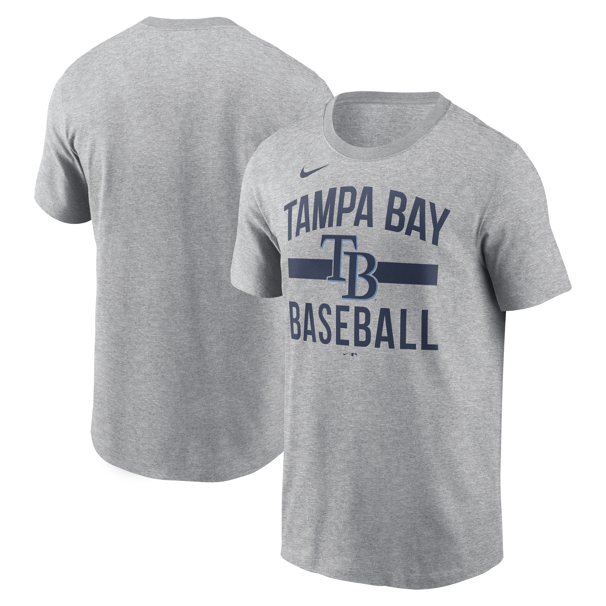 Men's Nike Heather Gray Tampa Bay Rays Arched T-Shirt