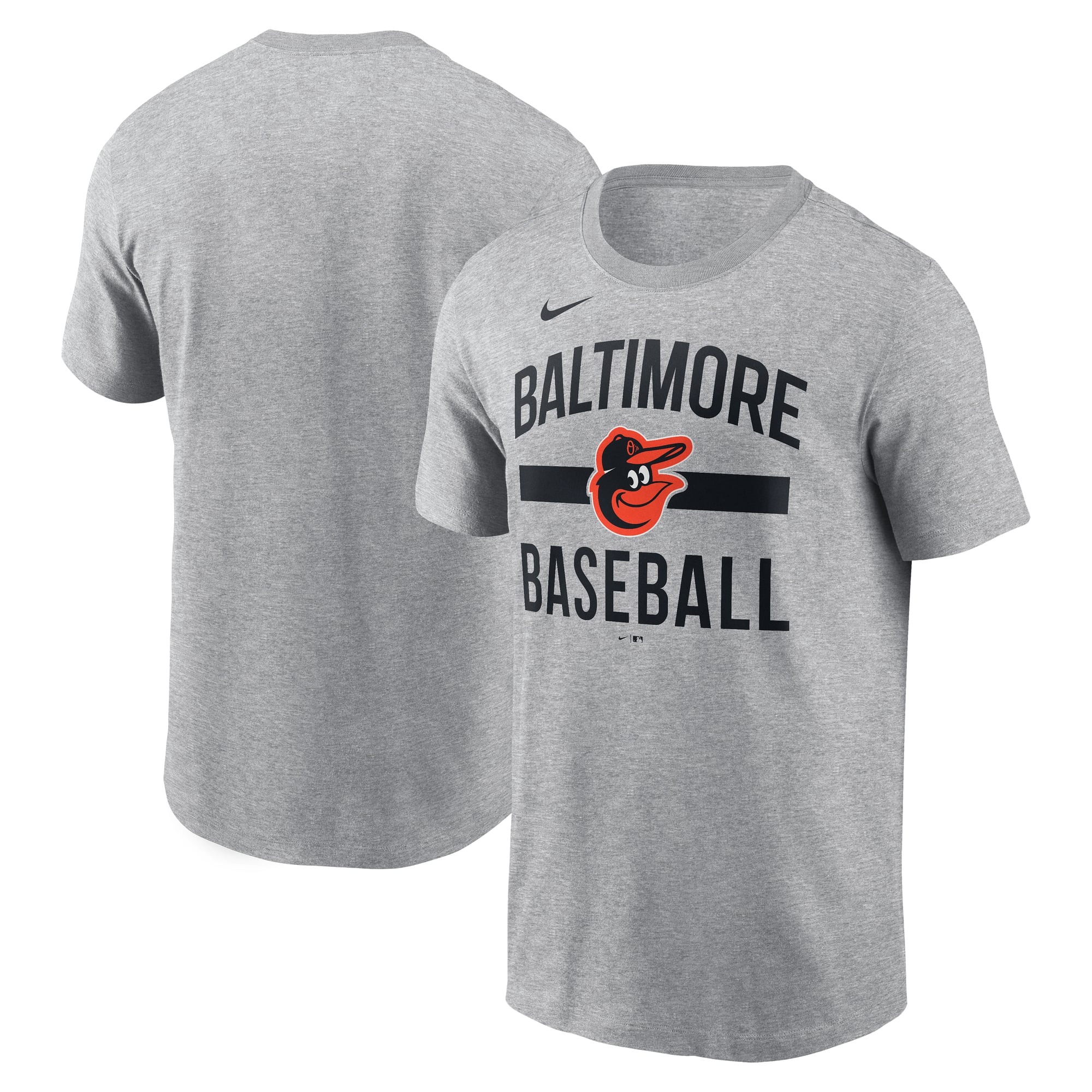 Men's Nike Heather Gray Baltimore Orioles Arched T-Shirt
