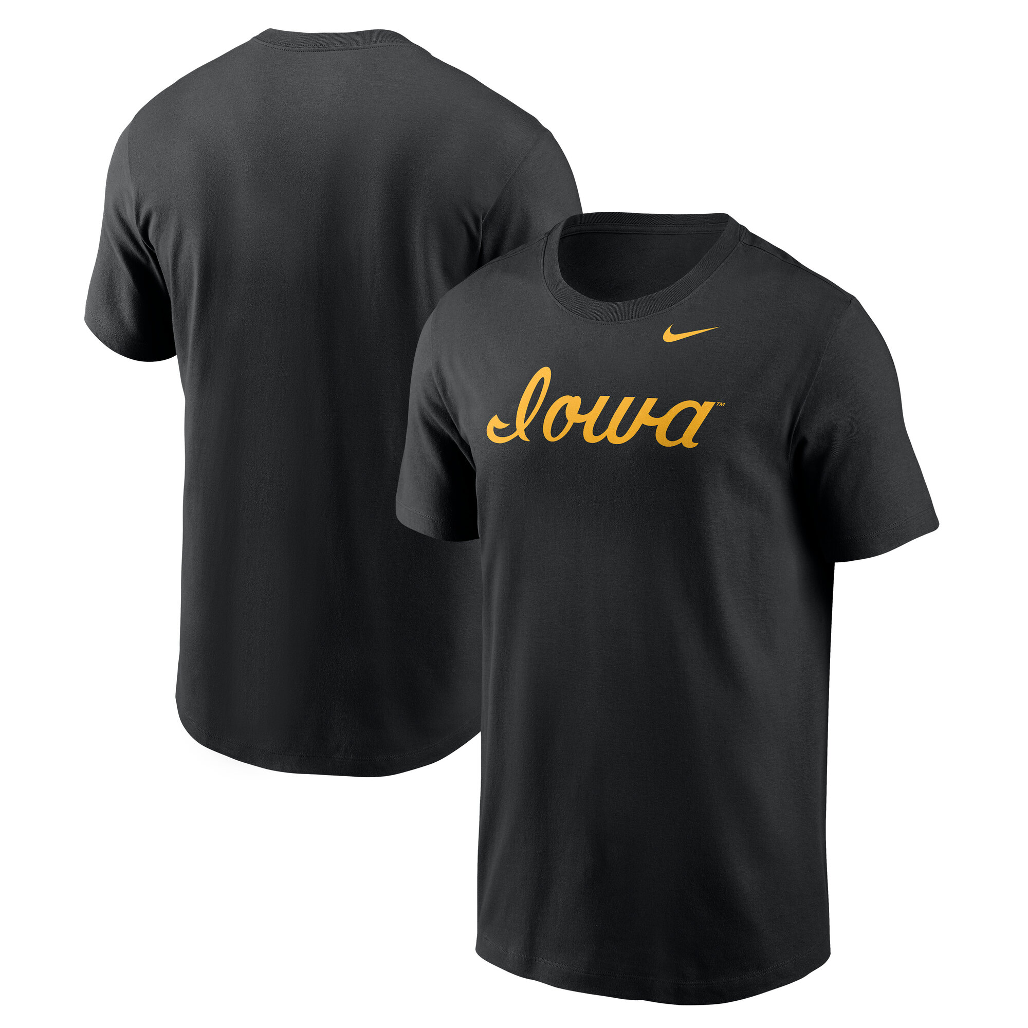 Men's Nike Black Iowa Hawkeyes Baseball Wordmark T-Shirt
