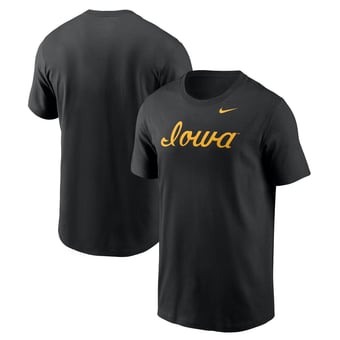 Men's Nike Black Iowa Hawkeyes Baseball Wordmark T-Shirt