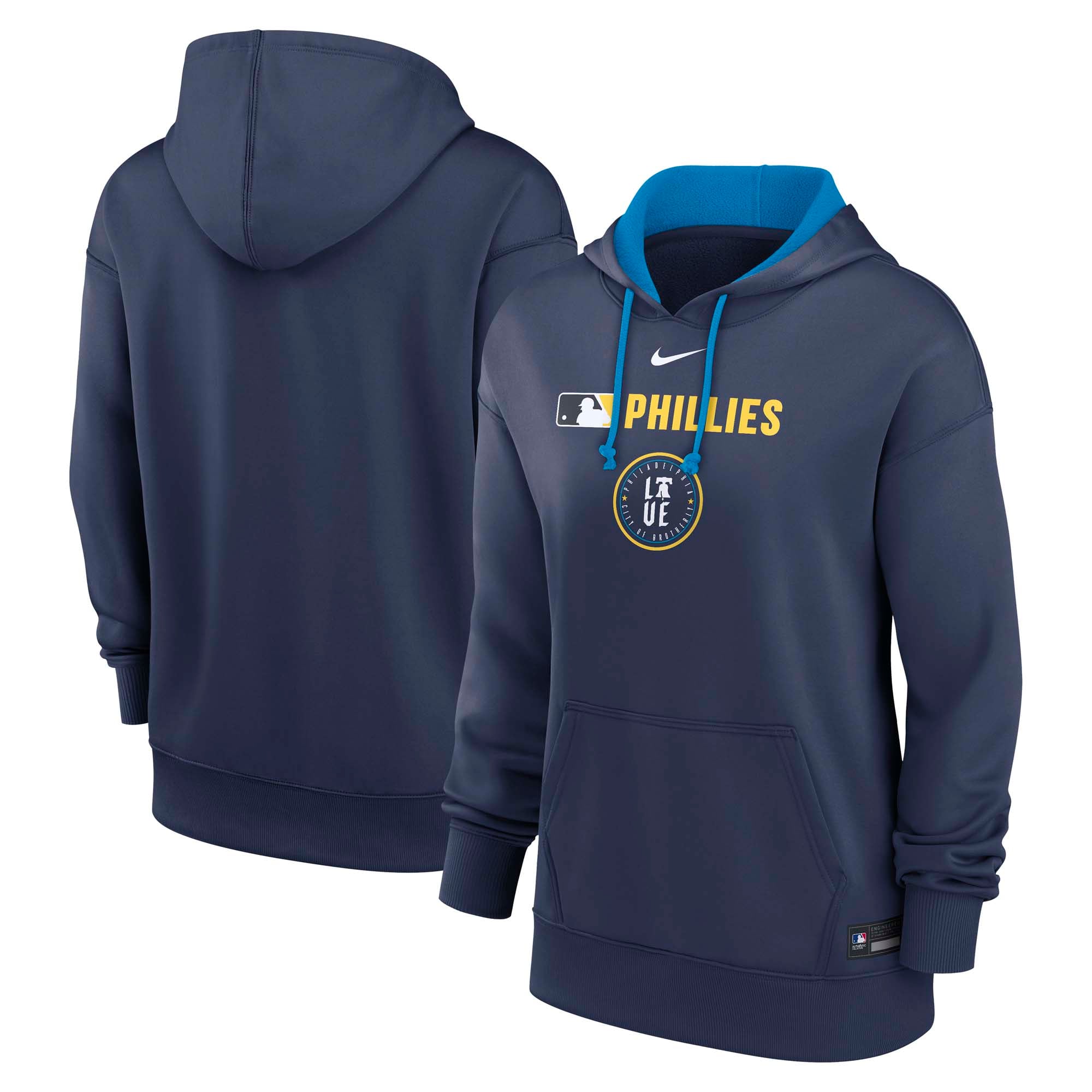 Women's Nike Navy Philadelphia Phillies City Connect Authentic Collection Therma-FIT Hoodie