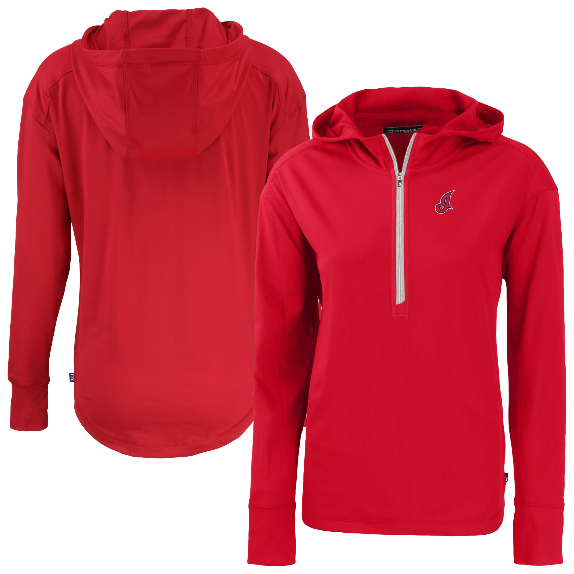 Women’s Cutter & Buck Red Cleveland Indians Cooperstown Collection Daybreak Eco Recycled Half-Zip Hoodie Women’s Cutter & Buck Red Cleveland Indians Cooperstown Collection Daybreak Eco Recycled Half-Zip Hoodie