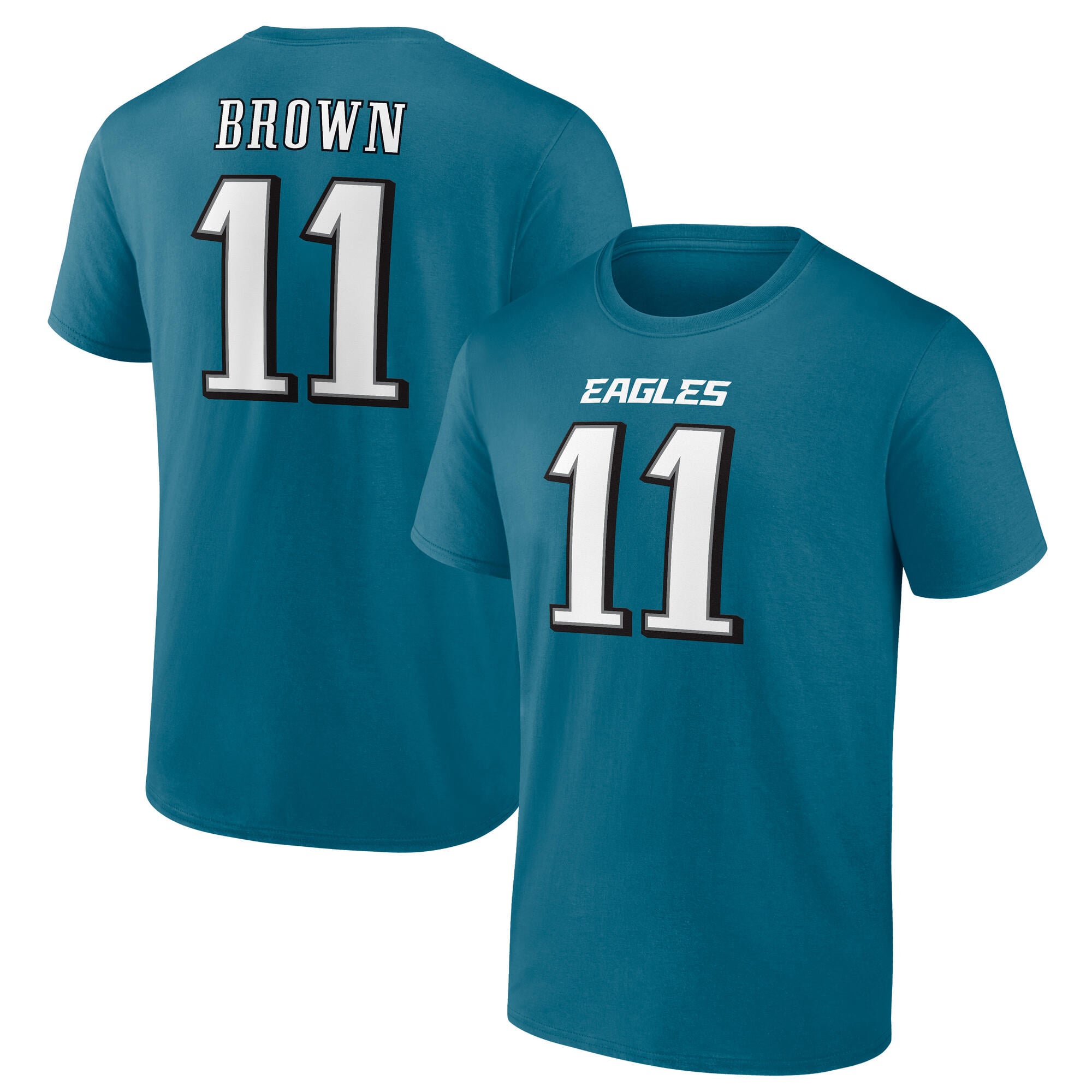 Maglietta grafica Philadelphia Eagles nome e numero - AJ Brown 11 - Uomo